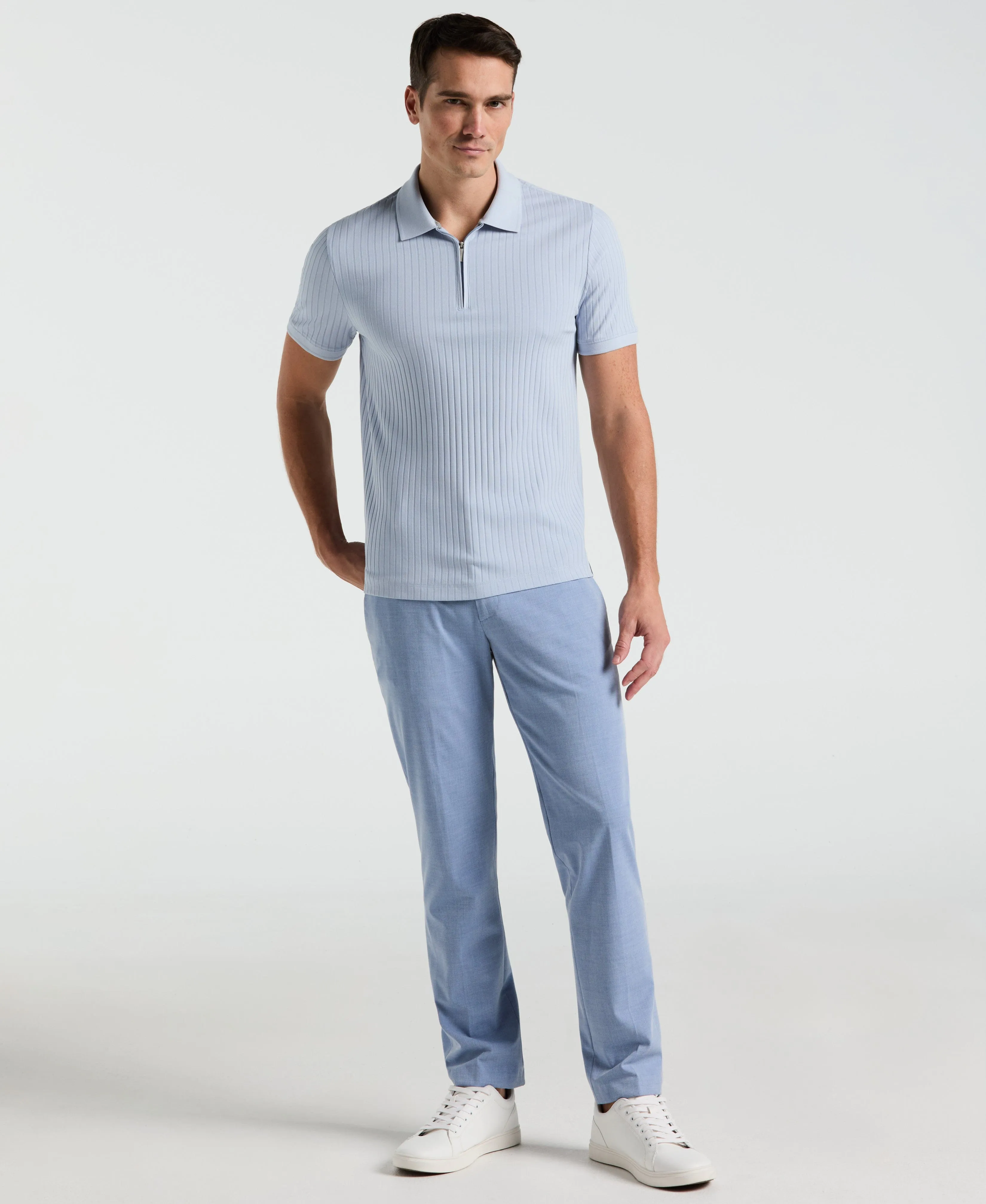 Ribbed Quarter Zip Polo sold by Perry Ellis product image thumbnail 4