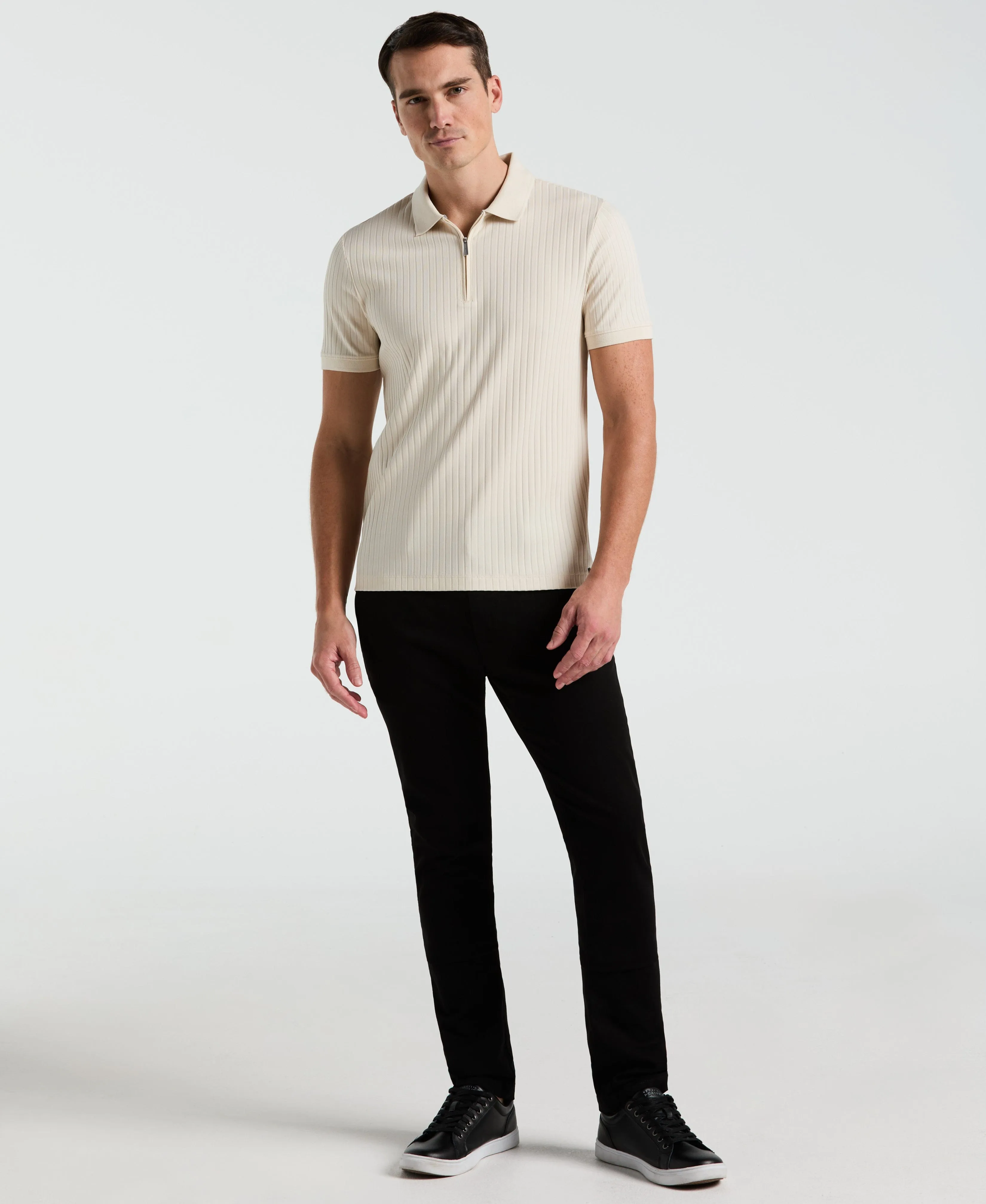 Ribbed Quarter Zip Polo sold by Perry Ellis product image thumbnail 4