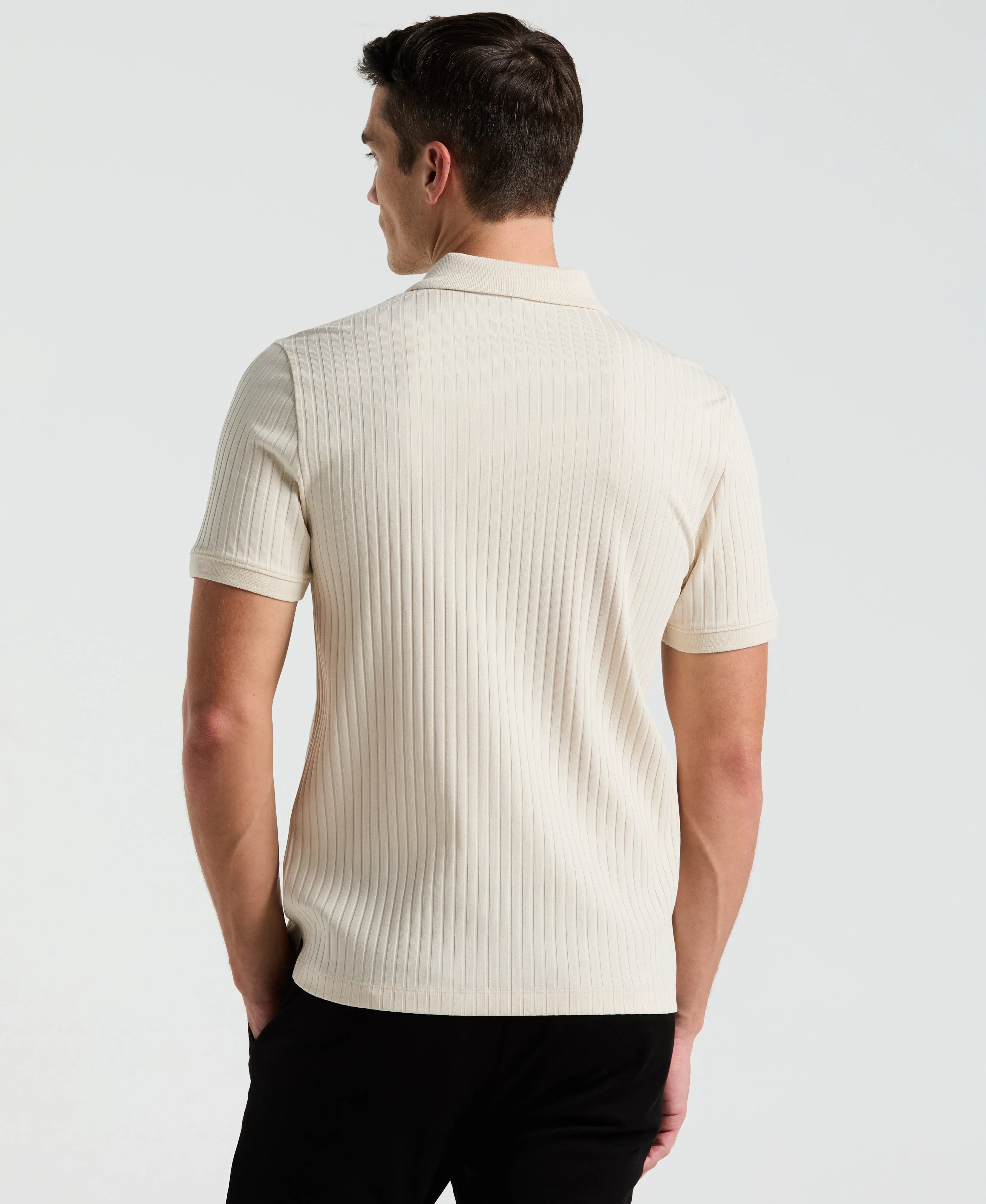 Ribbed Quarter Zip Polo sold by Perry Ellis product image thumbnail 2