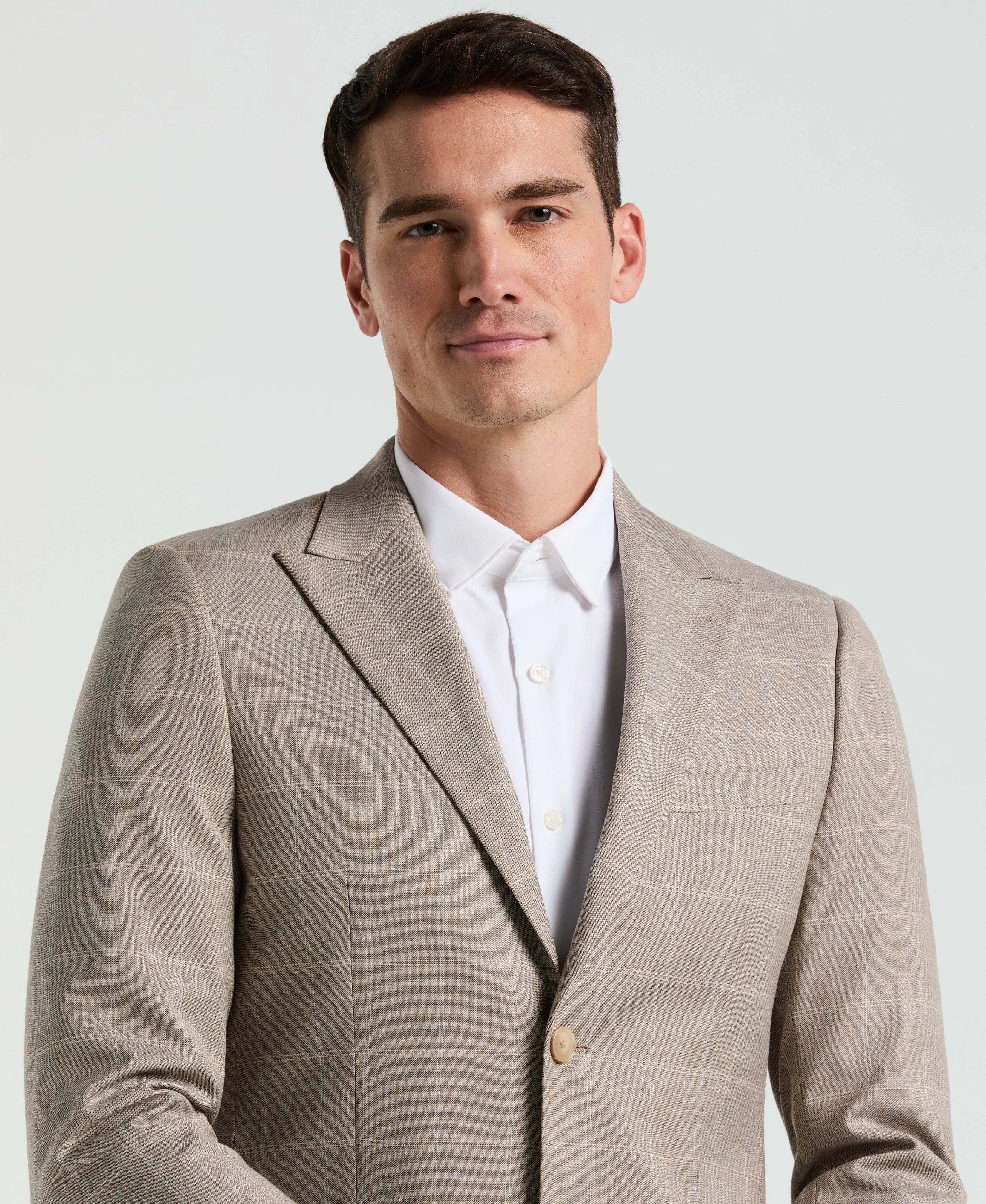 Skinny Fit Windowpane Pattern Suit Jacket sold by Perry Ellis product image thumbnail 3
