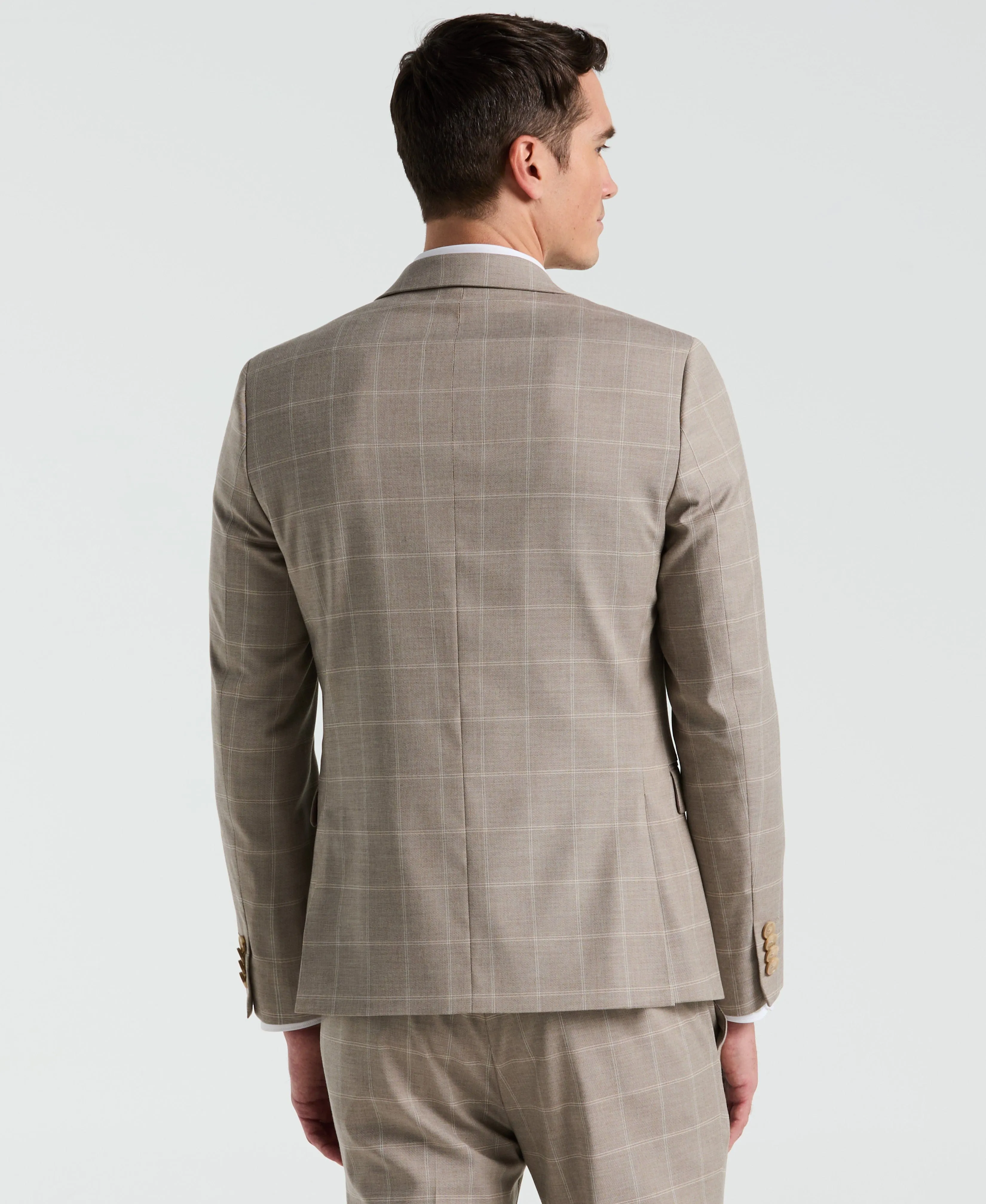 Skinny Fit Windowpane Pattern Suit Jacket sold by Perry Ellis product image thumbnail 2