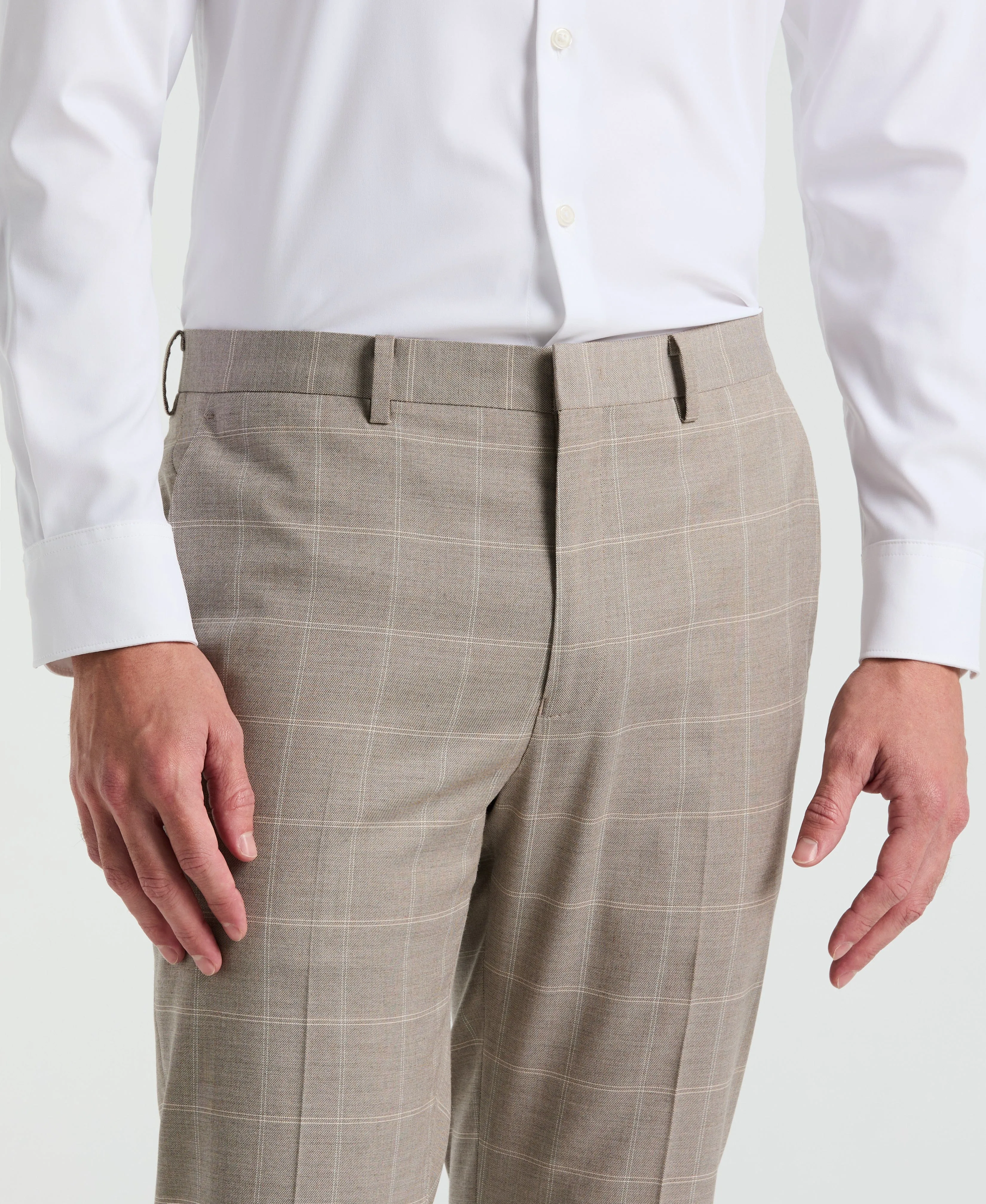 Skinny Fit Windowpane Pattern Suit Pant sold by Perry Ellis