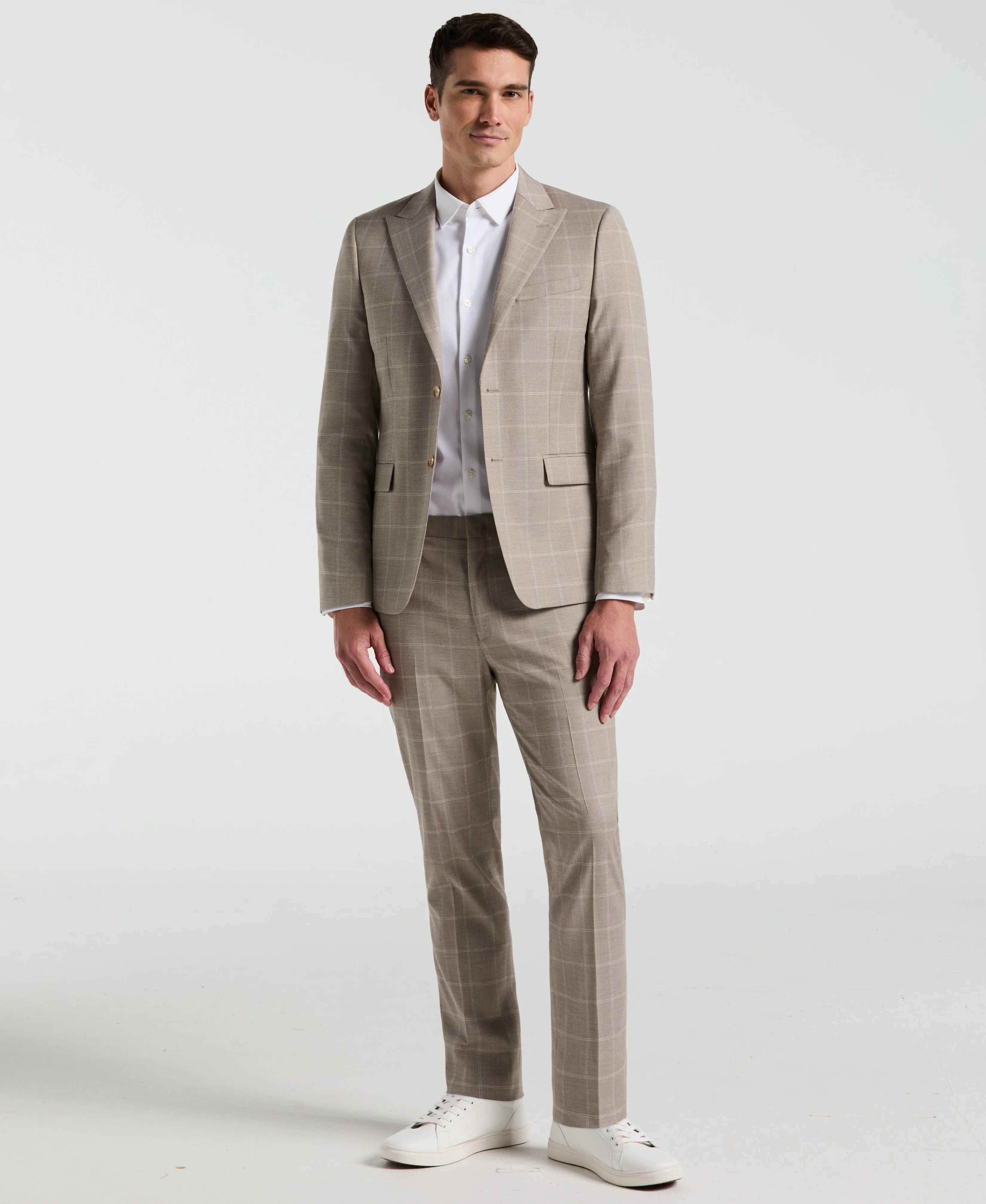 Skinny Fit Windowpane Pattern Suit Pant sold by Perry Ellis product image thumbnail 3