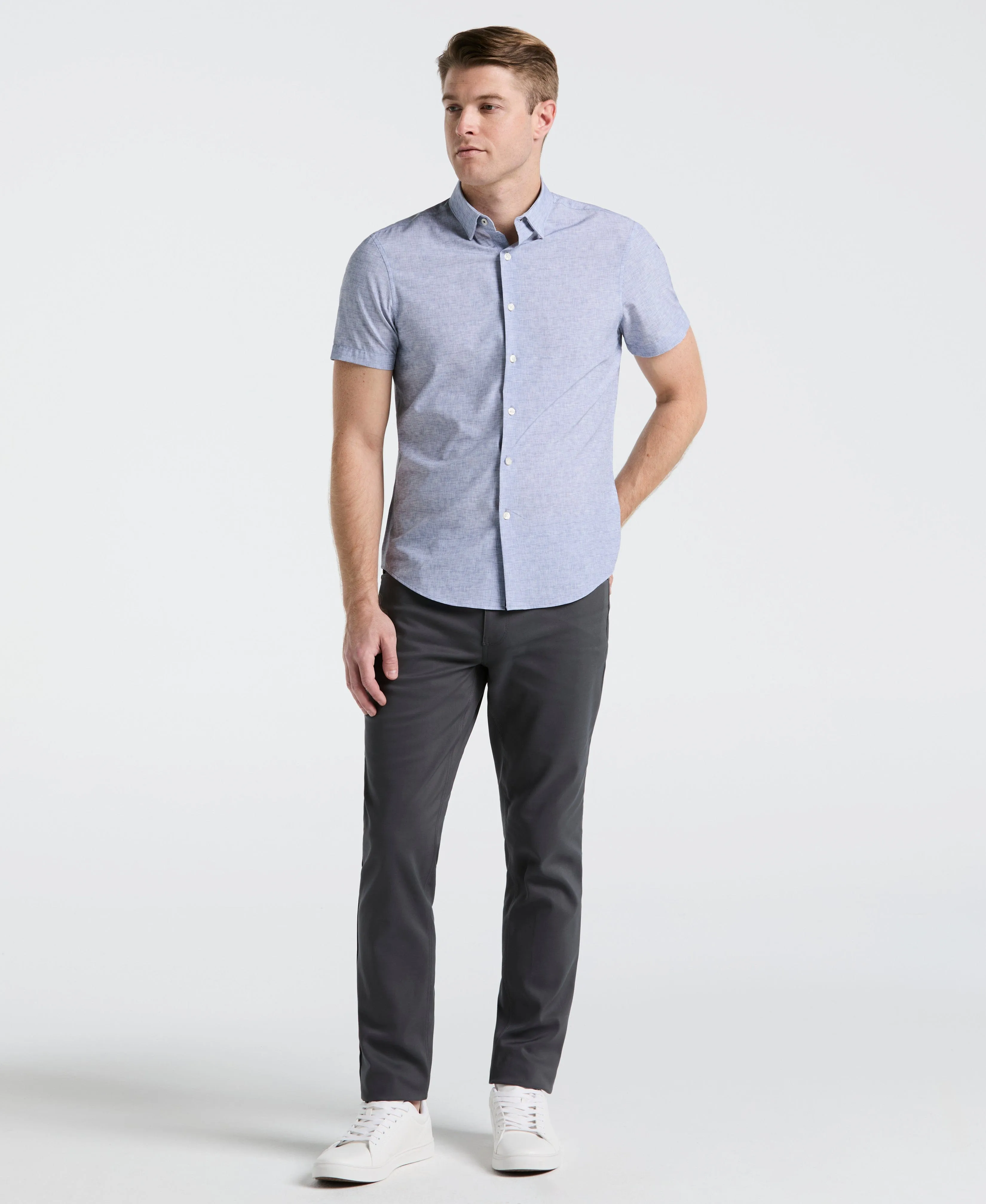 Slim Fit Soft Shirt sold by Perry Ellis product image thumbnail 4