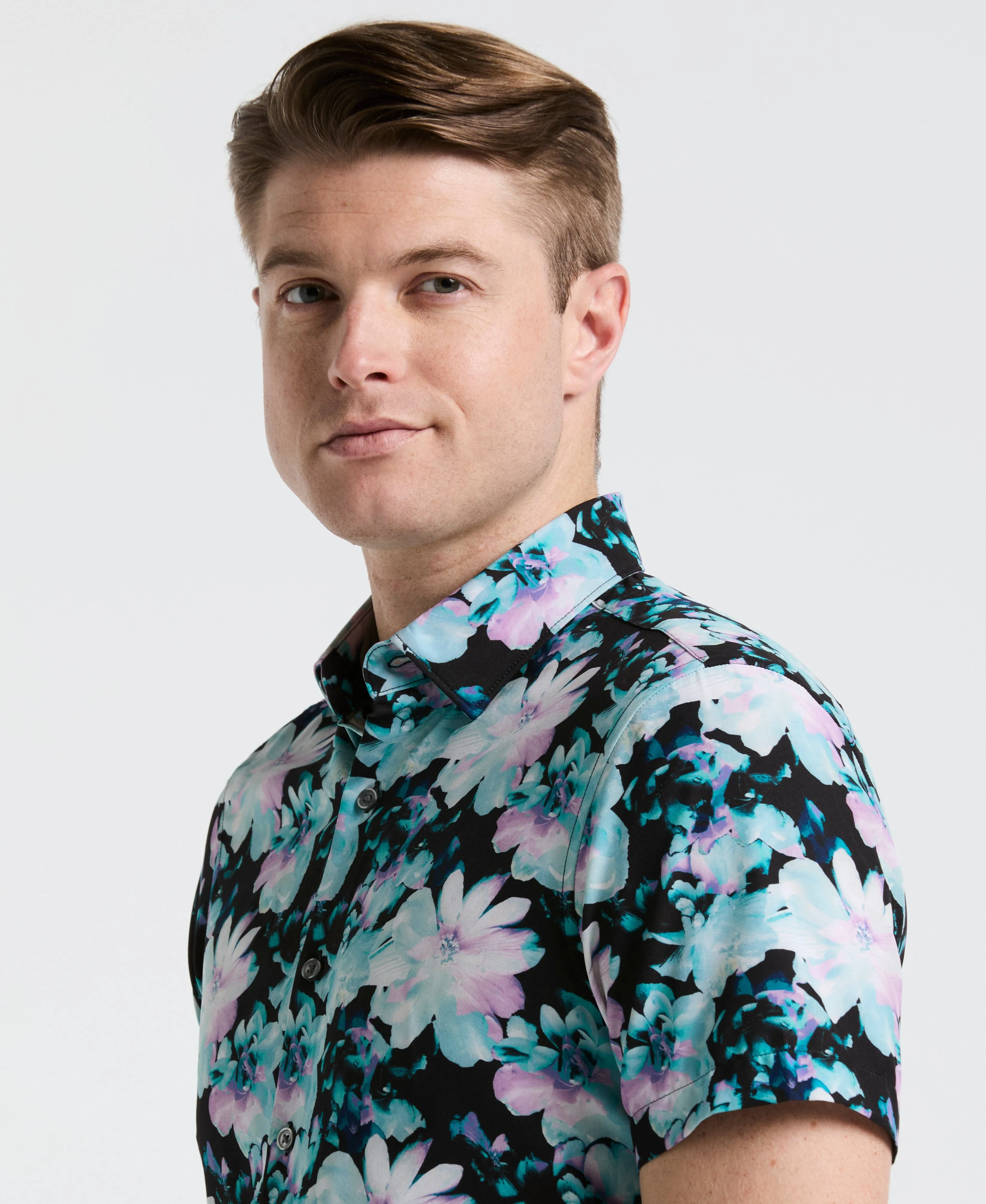 Slim Fit Floral Print Shirt sold by Perry Ellis product image thumbnail 3