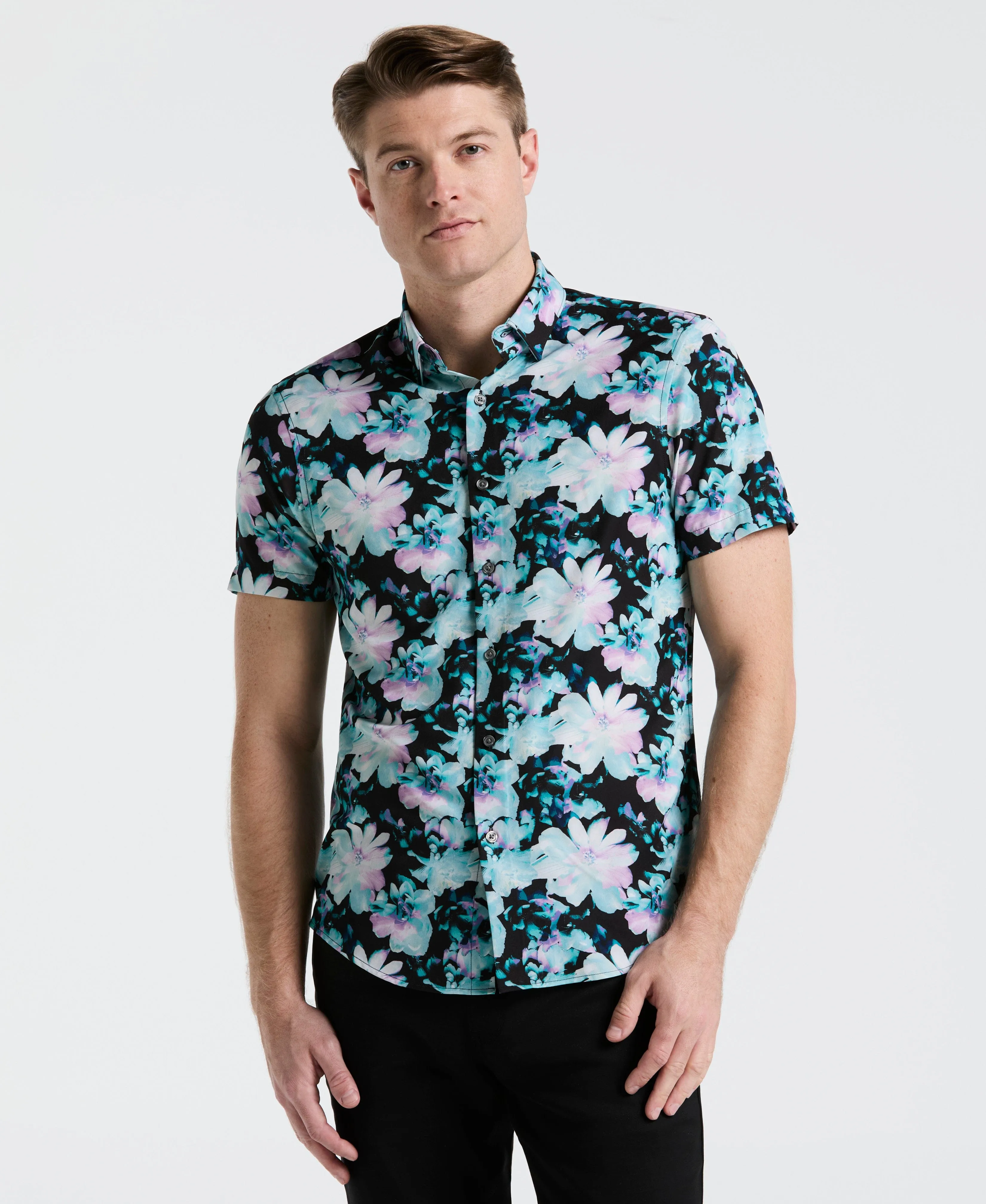 Slim Fit Floral Print Shirt sold by Perry Ellis