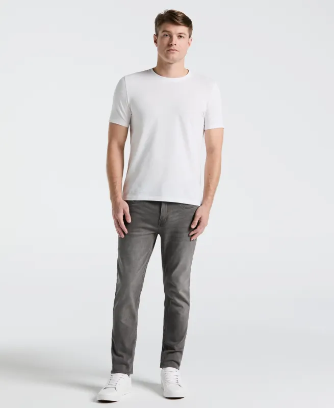 Slim Fit Light Wash Grey 5-Pocket Denim Pant sold by Perry Ellis