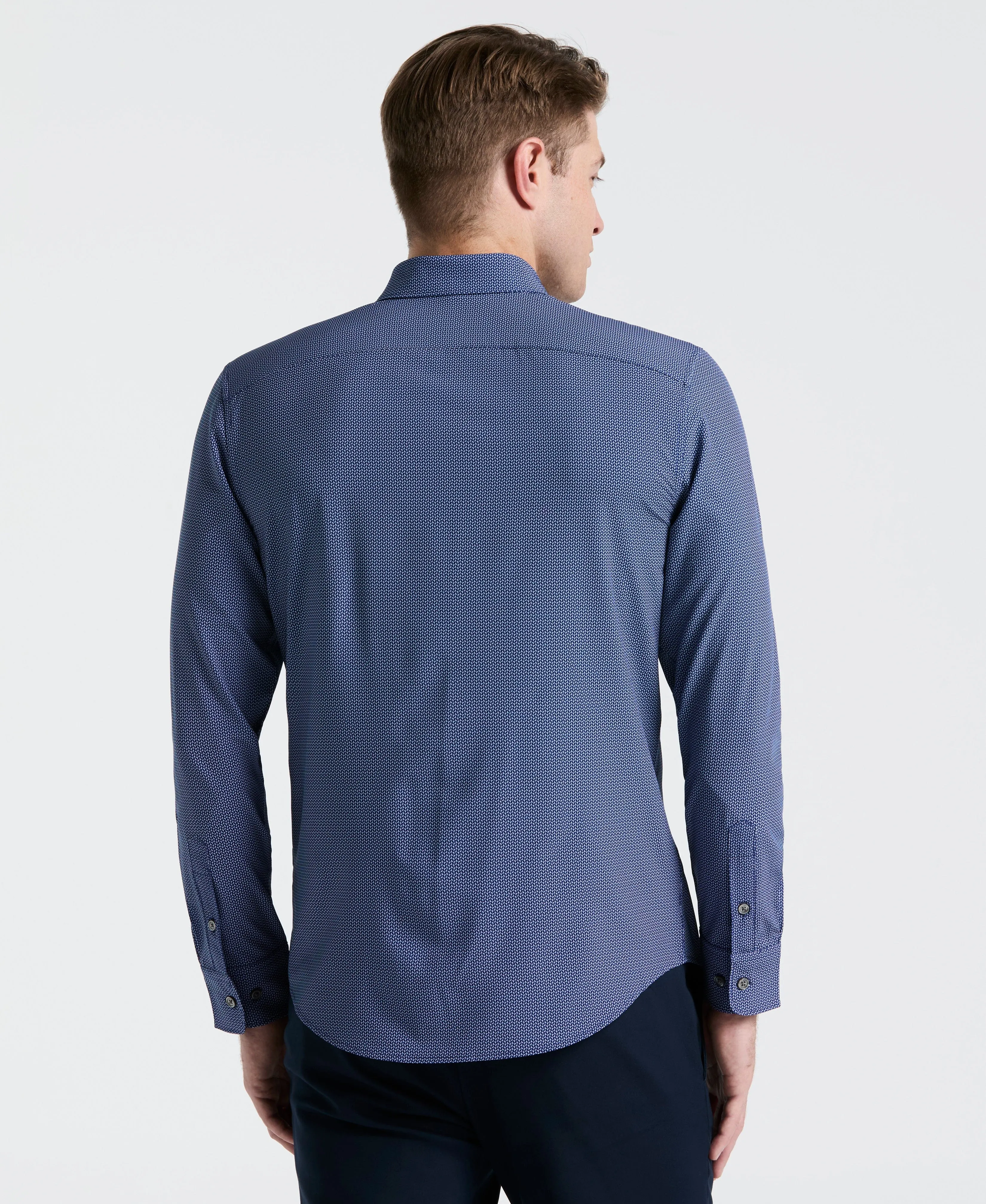 Slim Fit Float Total Stretch Pattern Shirt sold by Perry Ellis product image thumbnail 2