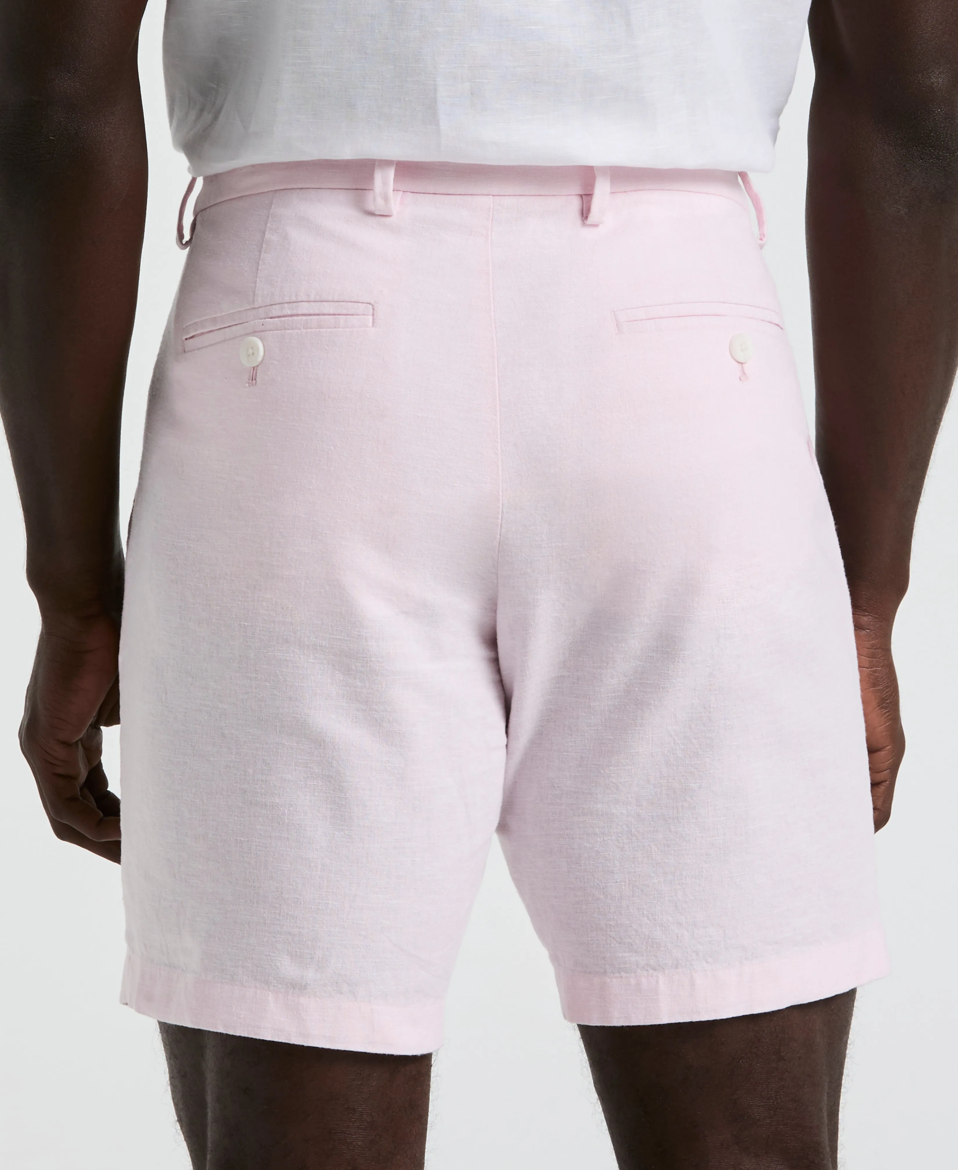 8" Flat Front Linen Cotton Short sold by Perry Ellis product image thumbnail 3