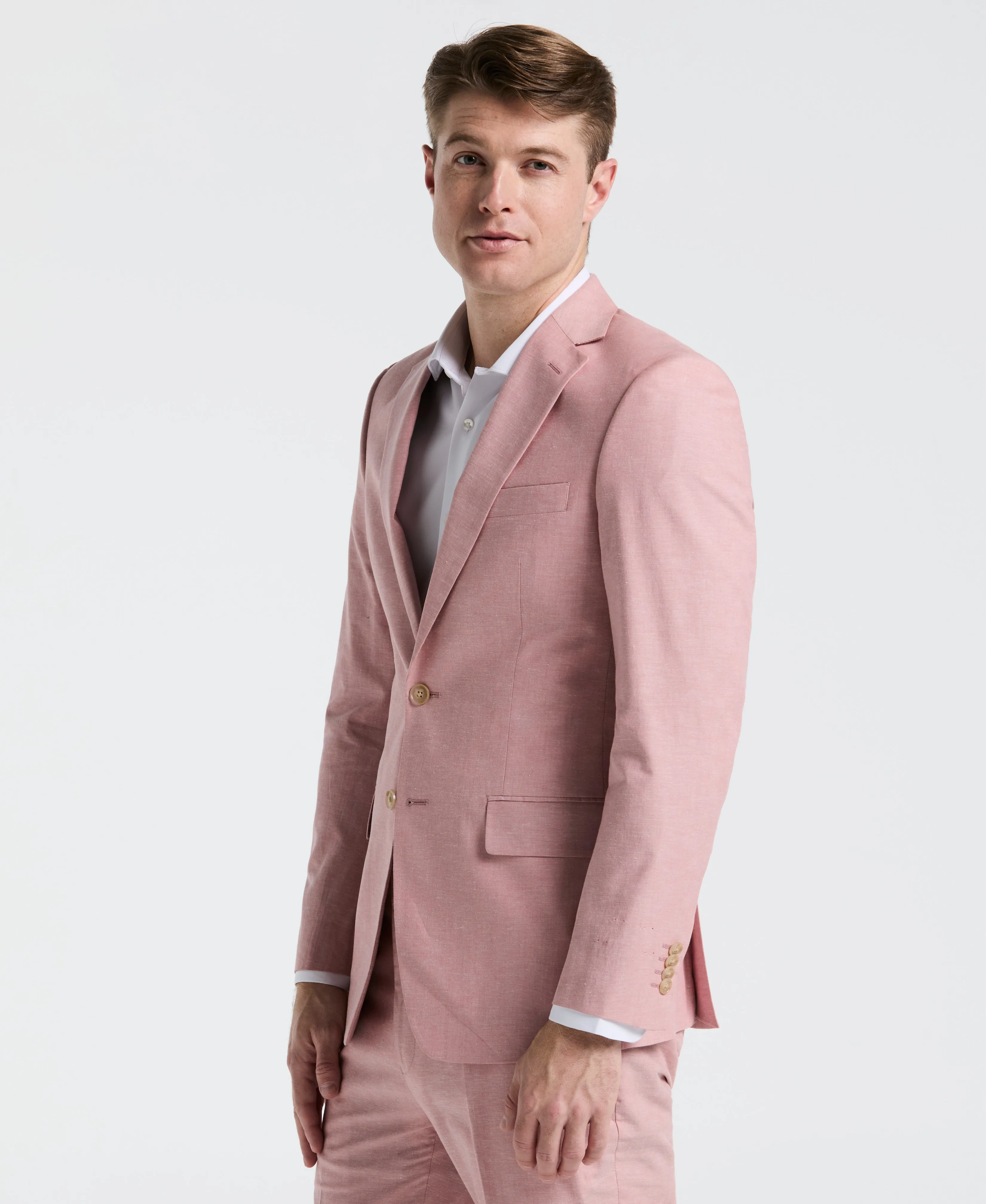 Slim Fit Solid Linen Blend Suit Jacket sold by Perry Ellis