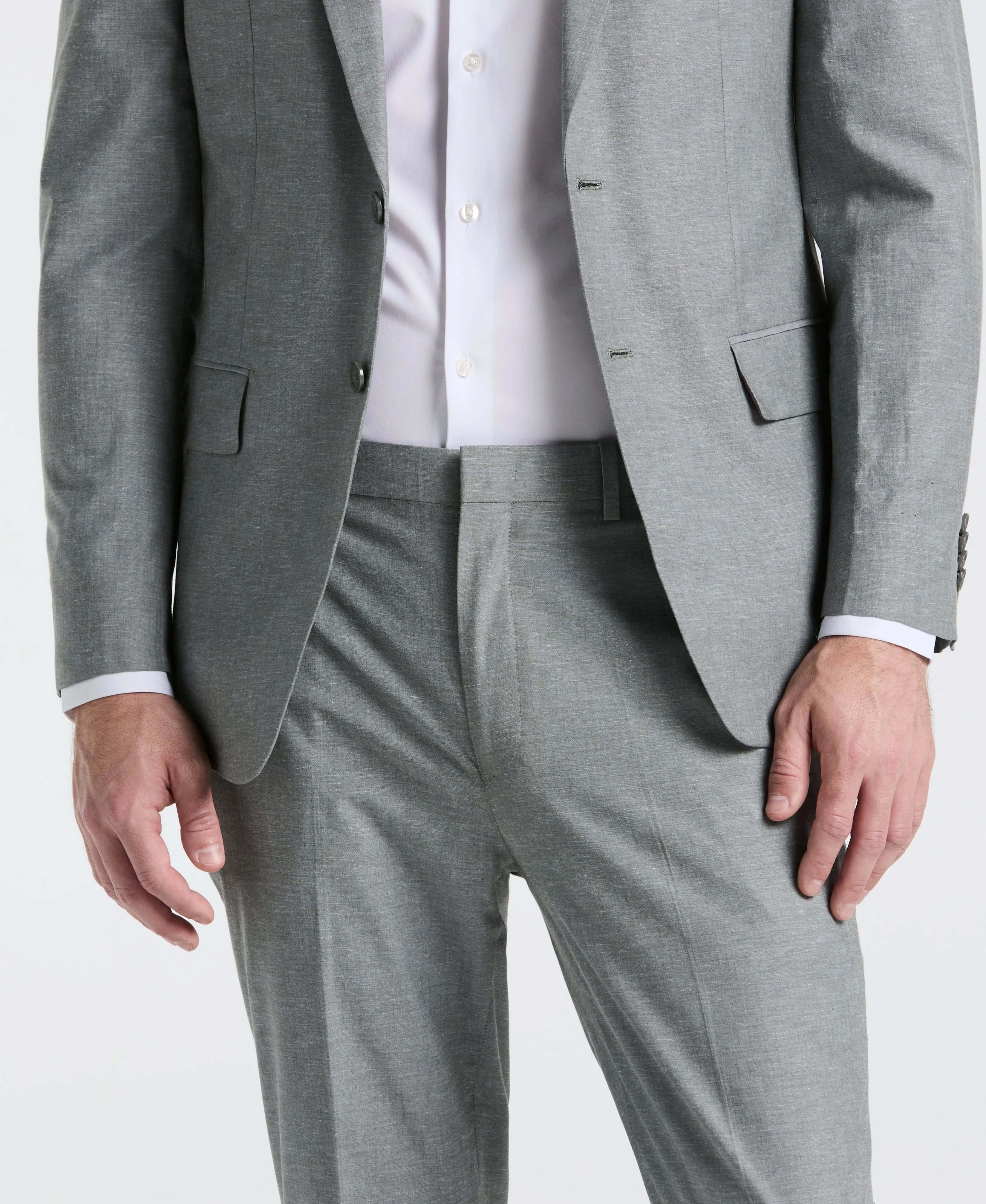 Slim Fit Solid Linen Blend Suit Jacket sold by Perry Ellis product image thumbnail 3