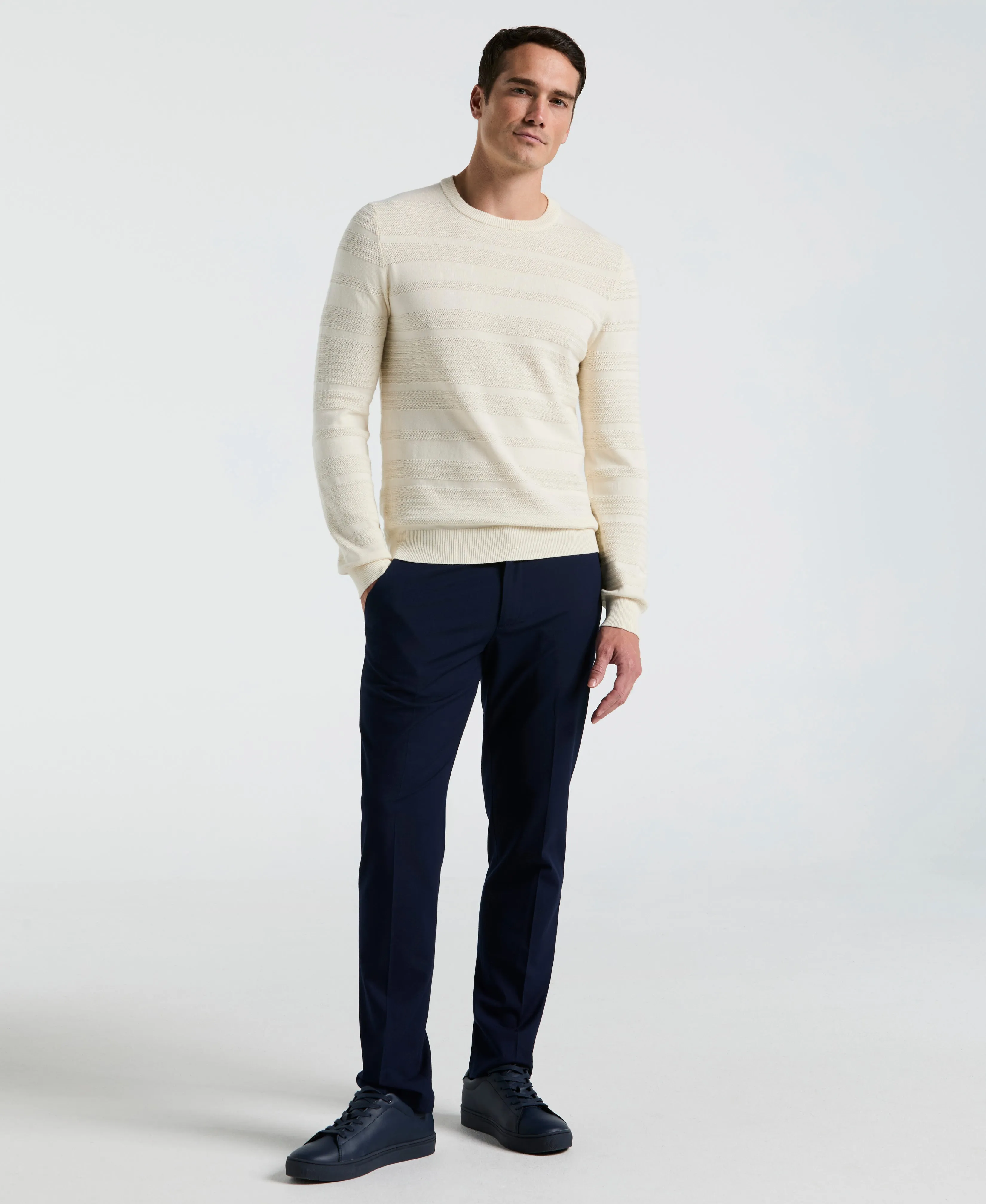 Cotton Open Stitch Crew Sweater sold by Perry Ellis product image thumbnail 4