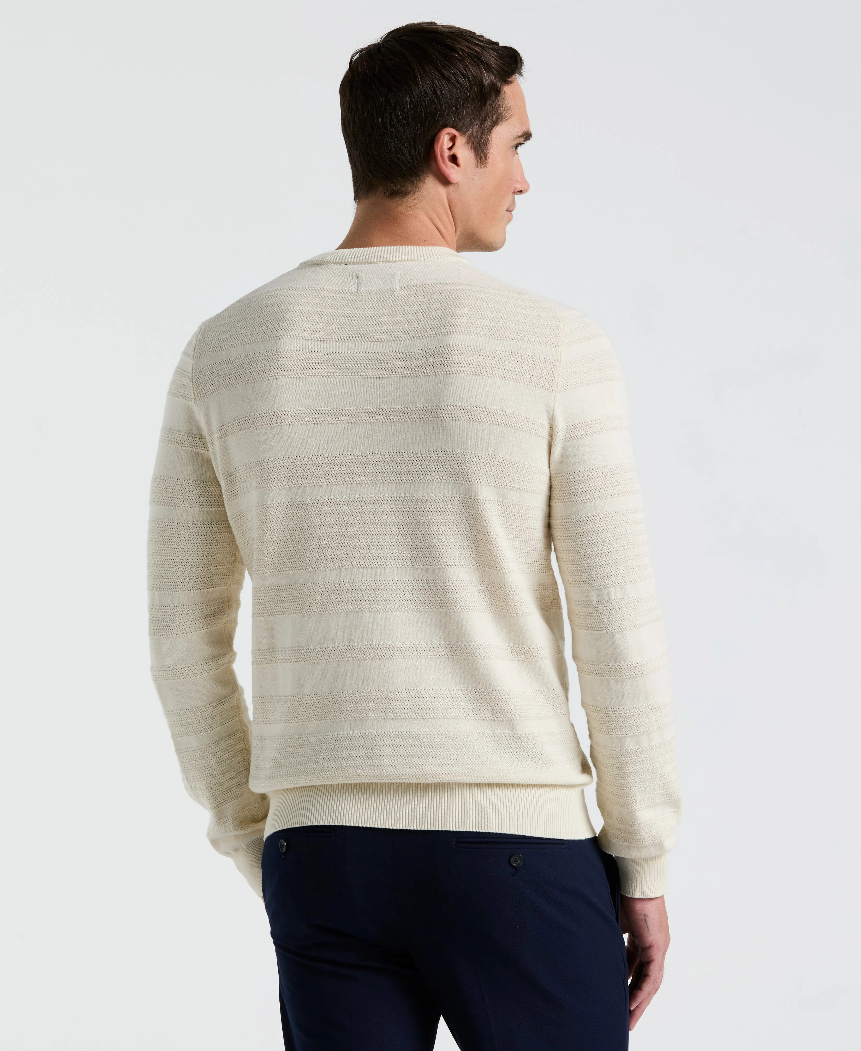 Cotton Open Stitch Crew Sweater sold by Perry Ellis product image thumbnail 2