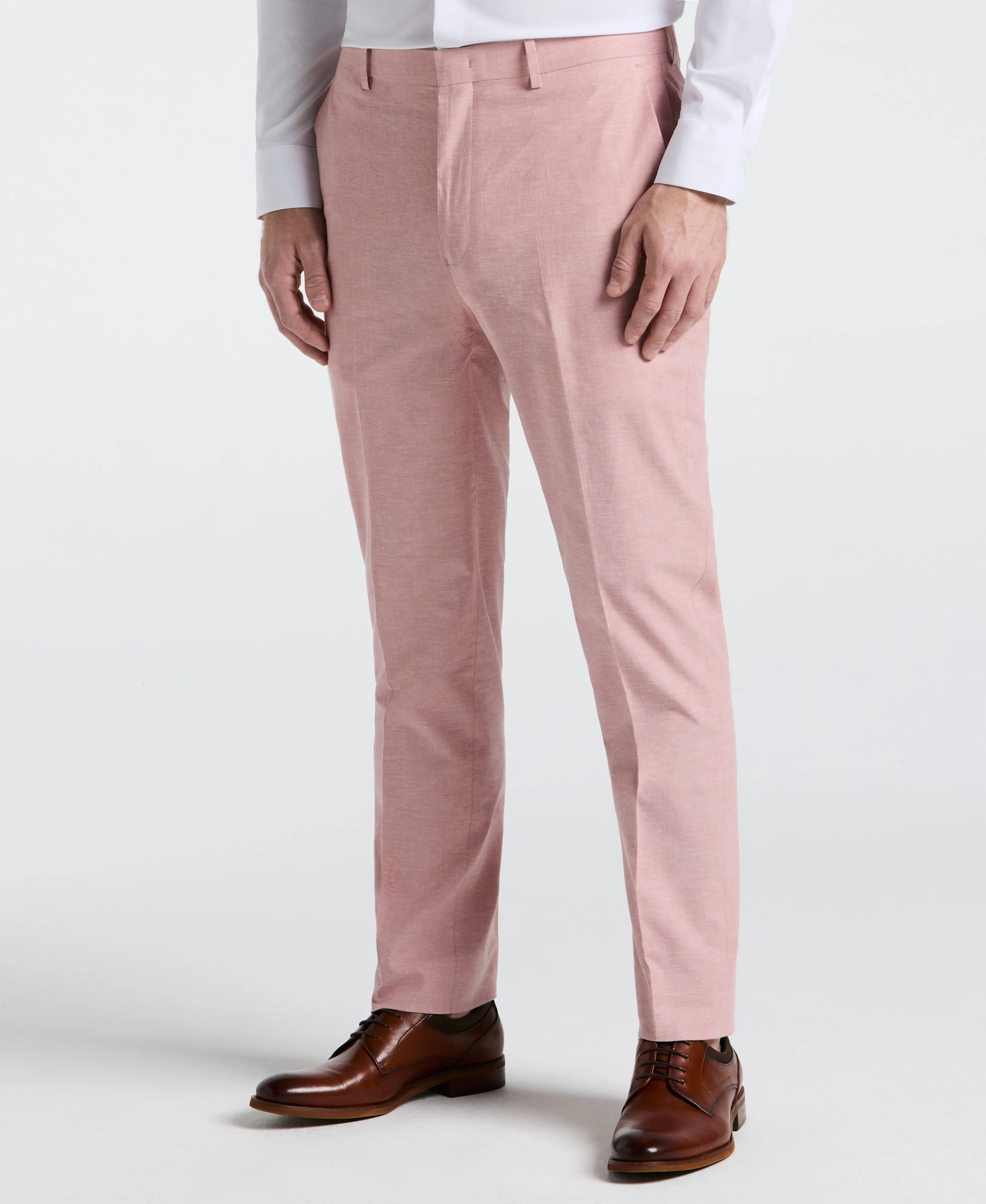 Slim Fit Solid Linen Blend Pant sold by Perry Ellis