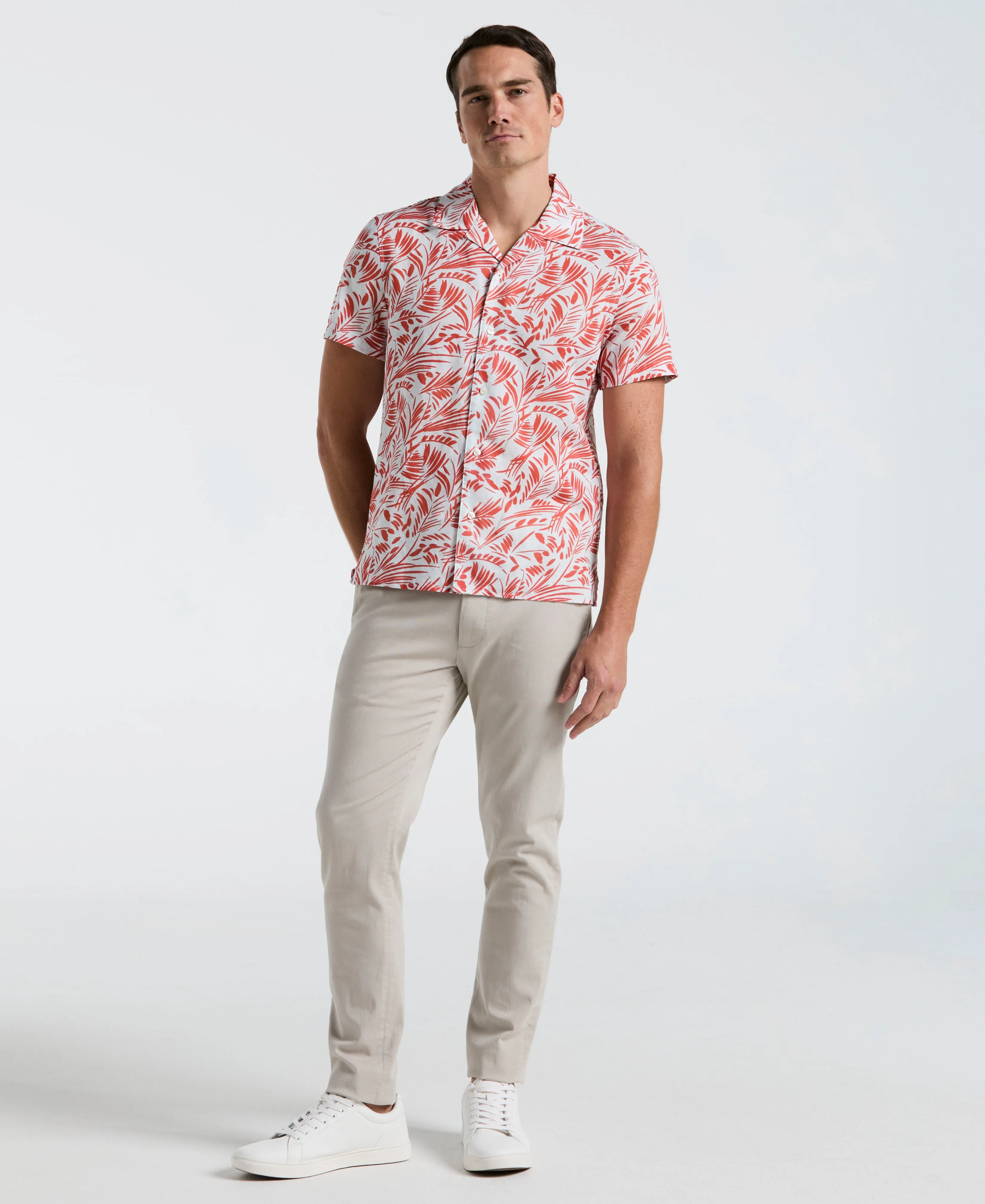 Linen Abstract Leaf Print Shirt sold by Perry Ellis product image thumbnail 4