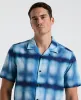 Linen Slub Plaid Print Shirt sold by Perry Ellis