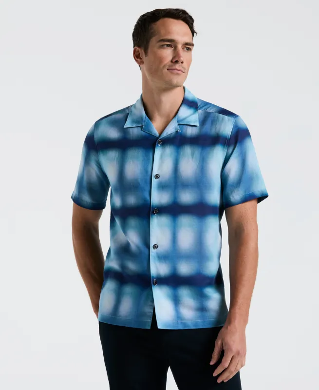 Linen Slub Plaid Print Shirt sold by Perry Ellis