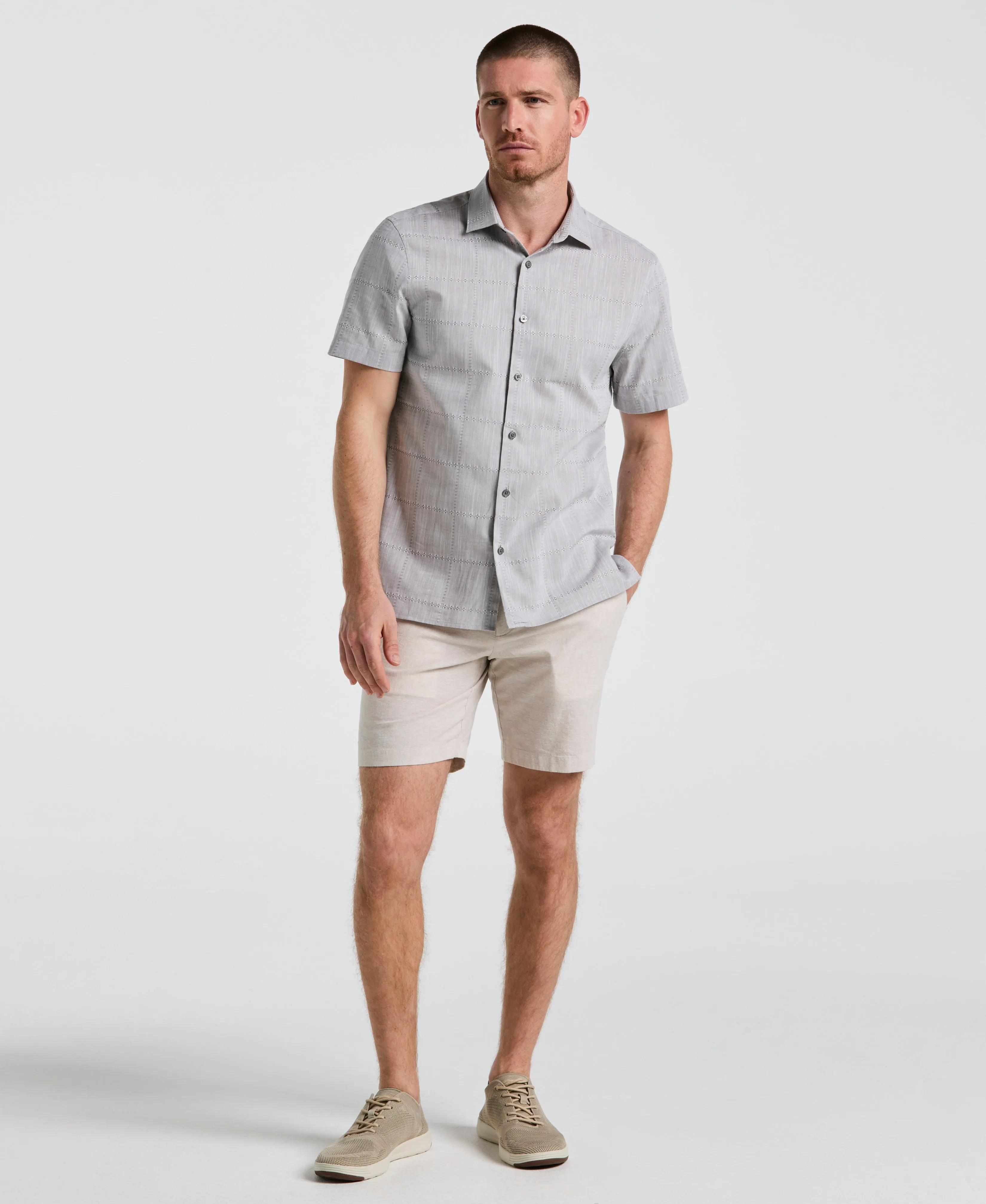 Cotton Slub Plaid Shirt sold by Perry Ellis product image thumbnail 4