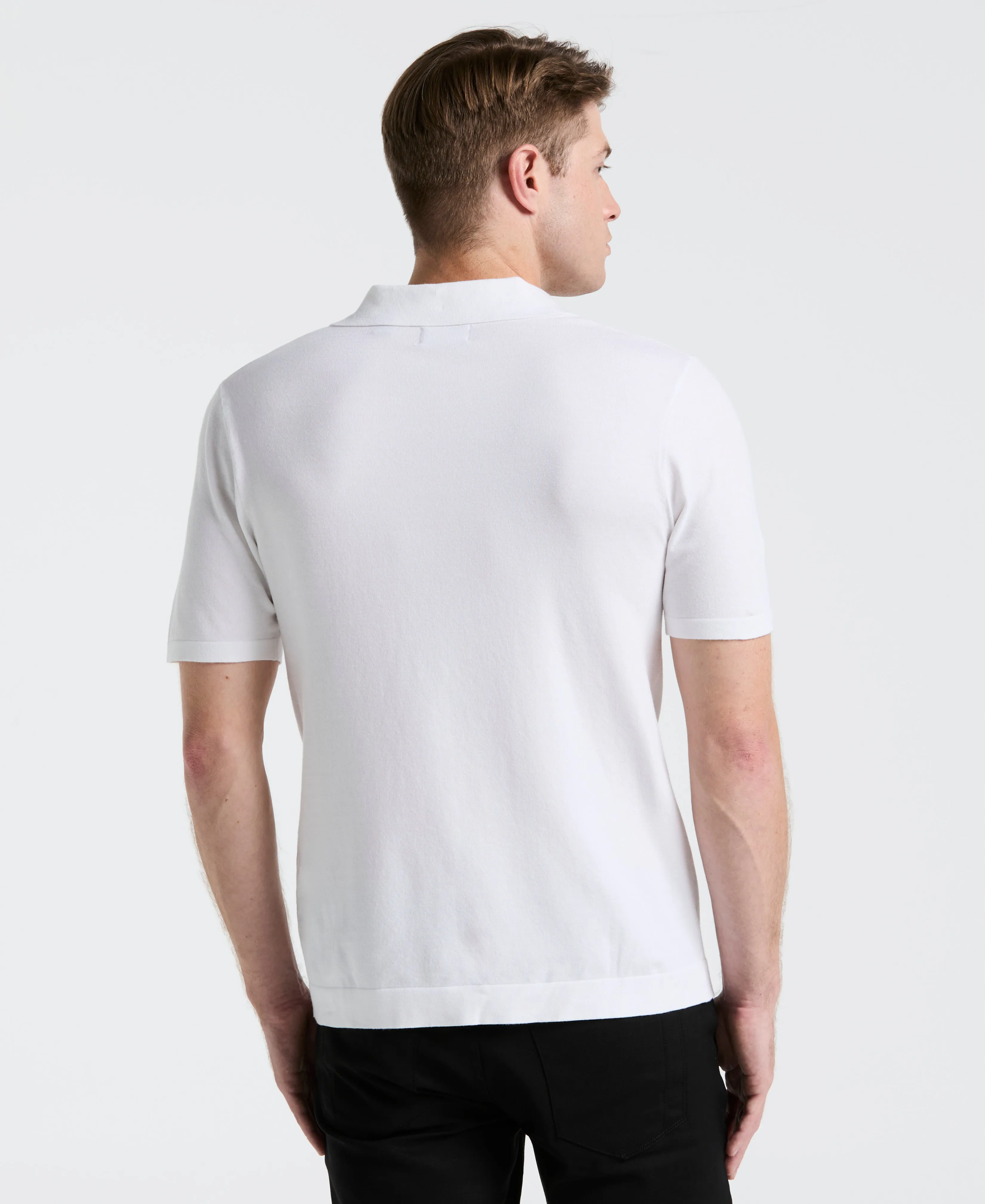 Tech Knit Open Collar Sweater Polo sold by Perry Ellis product image thumbnail 2