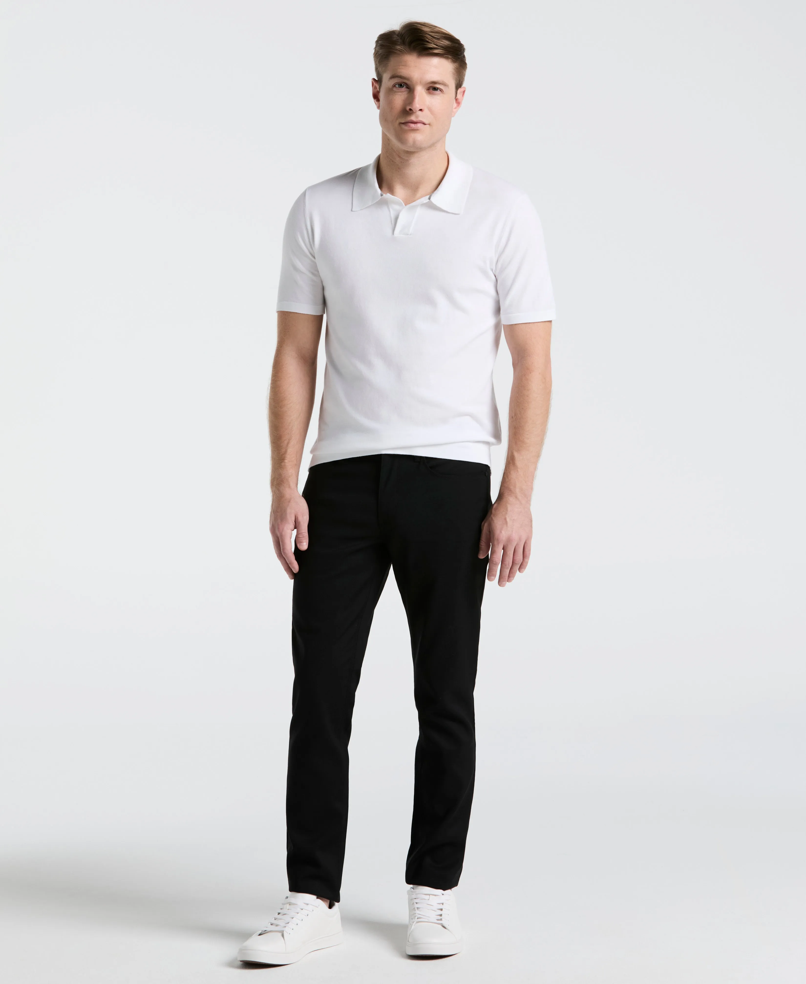 Tech Knit Open Collar Sweater Polo sold by Perry Ellis product image thumbnail 4