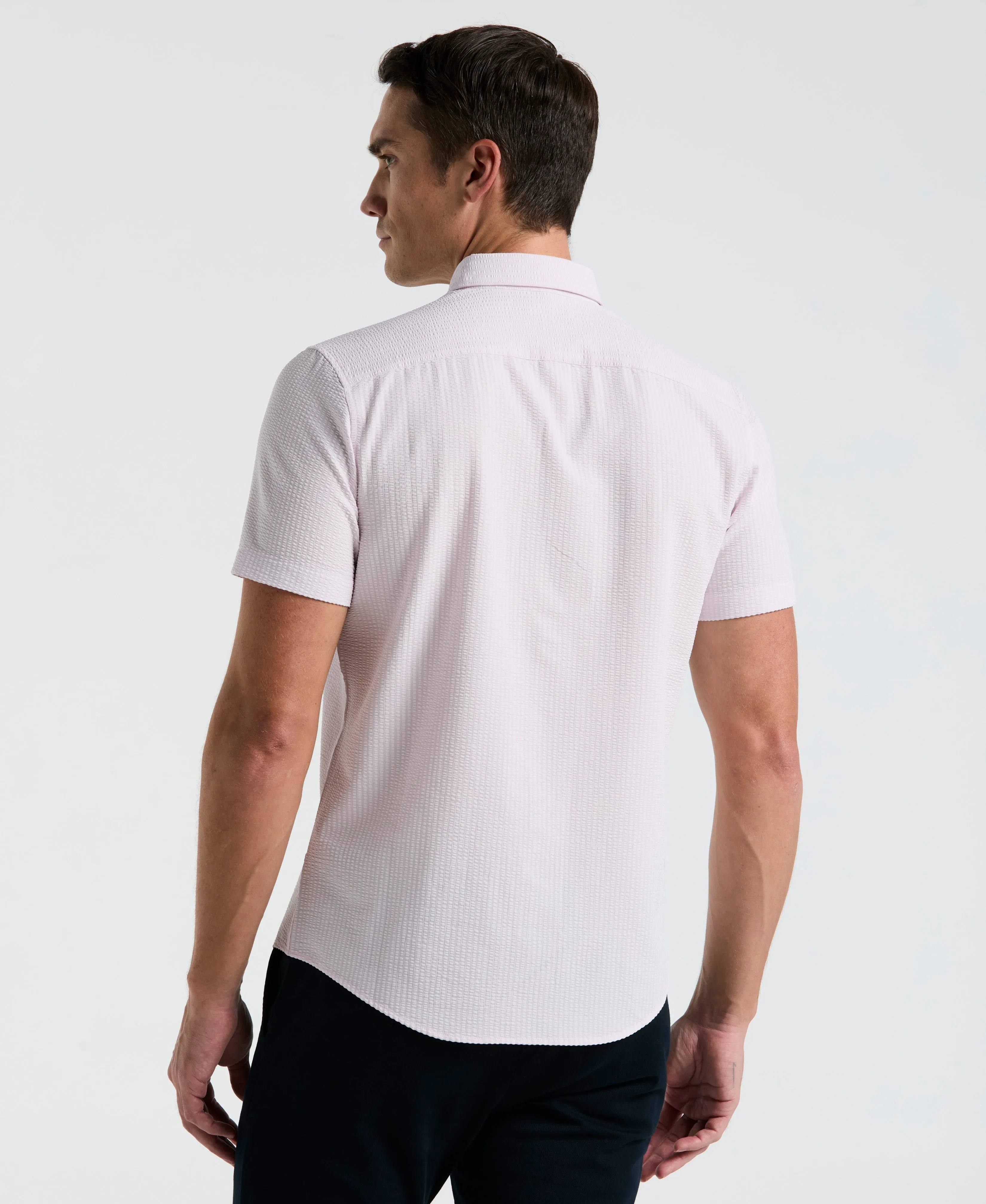 Stretch Seersucker Slim Fit Shirt sold by Perry Ellis product image thumbnail 2