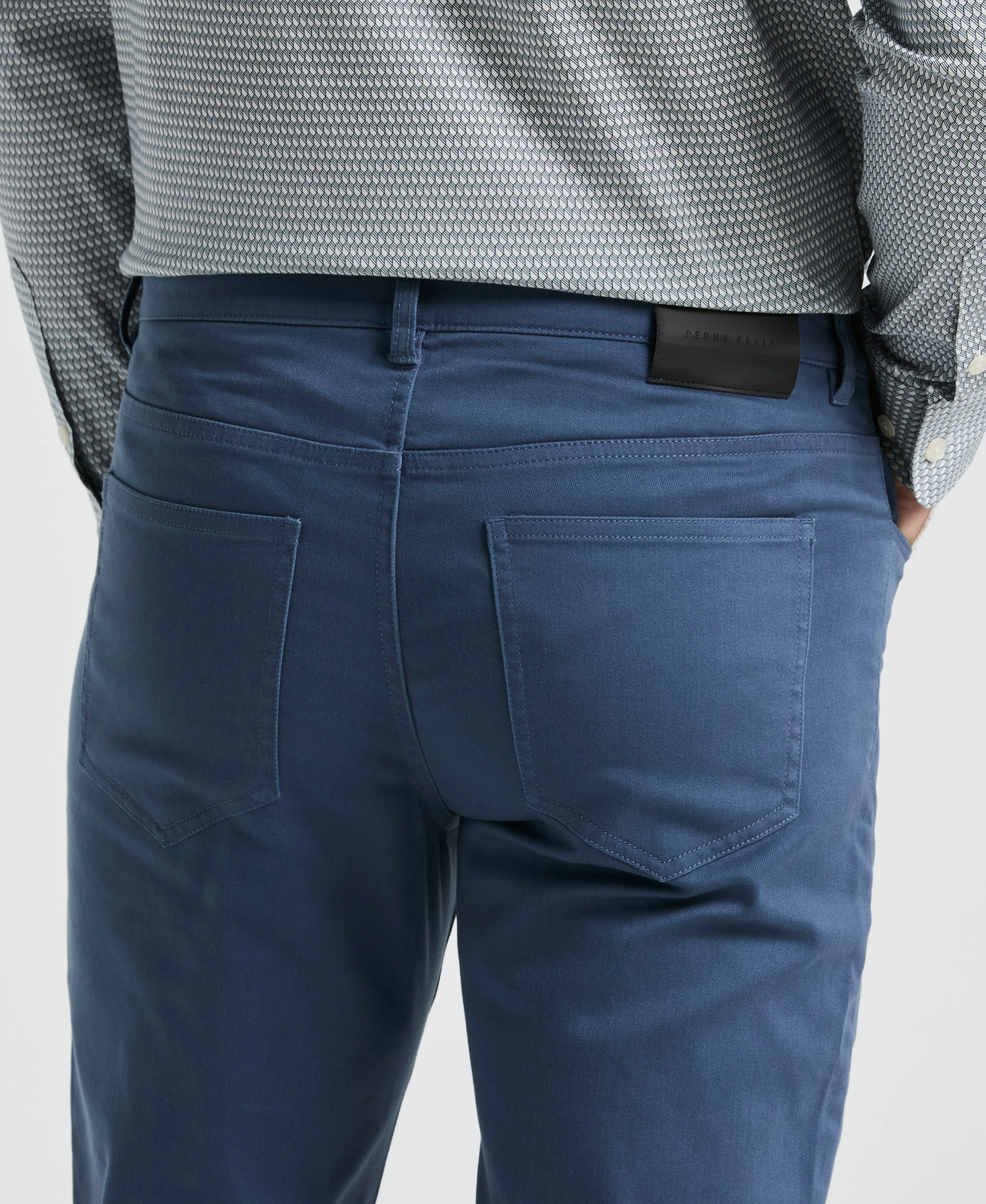 Slim Fit TENCEL™ 5 Pocket Pant sold by Perry Ellis product image thumbnail 4