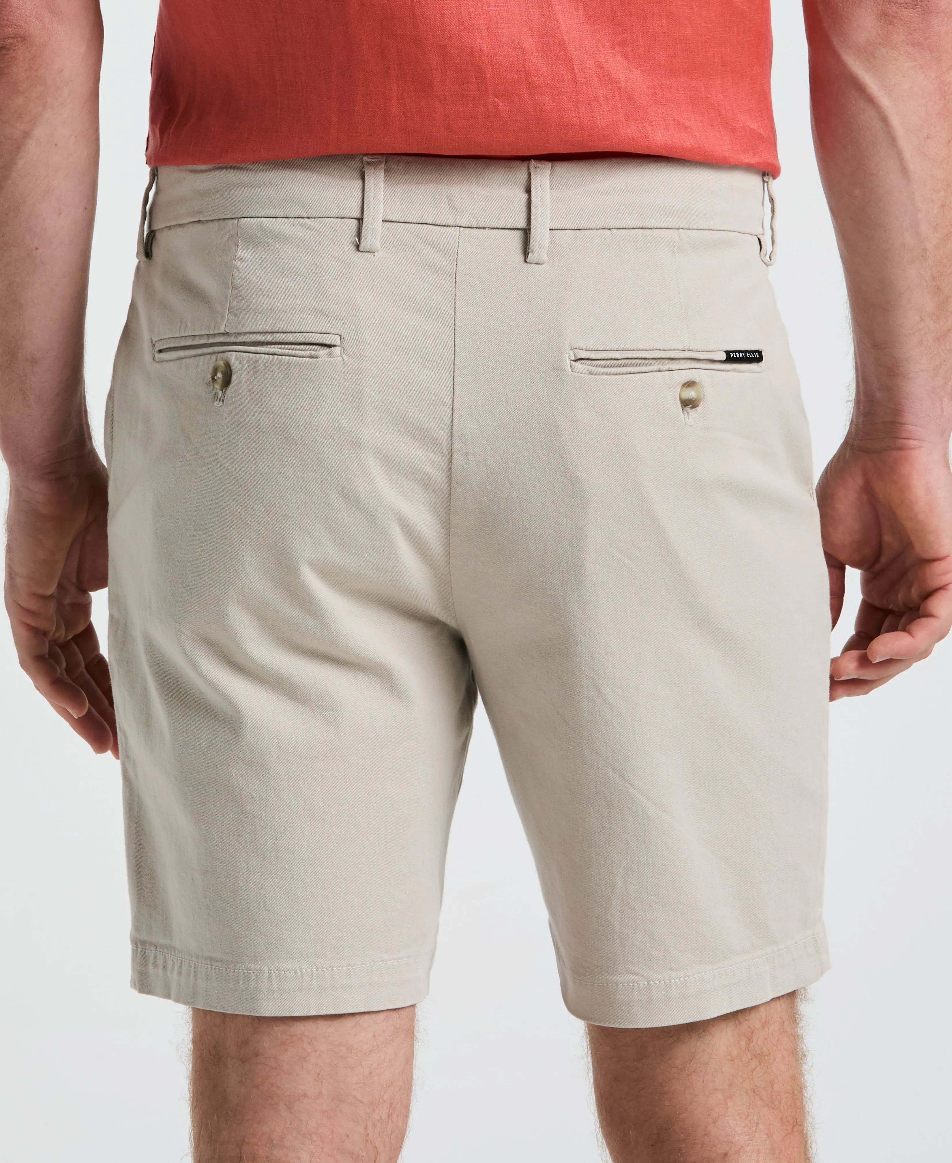 8" Flat Front Garment Dyed Short sold by Perry Ellis product image thumbnail 4