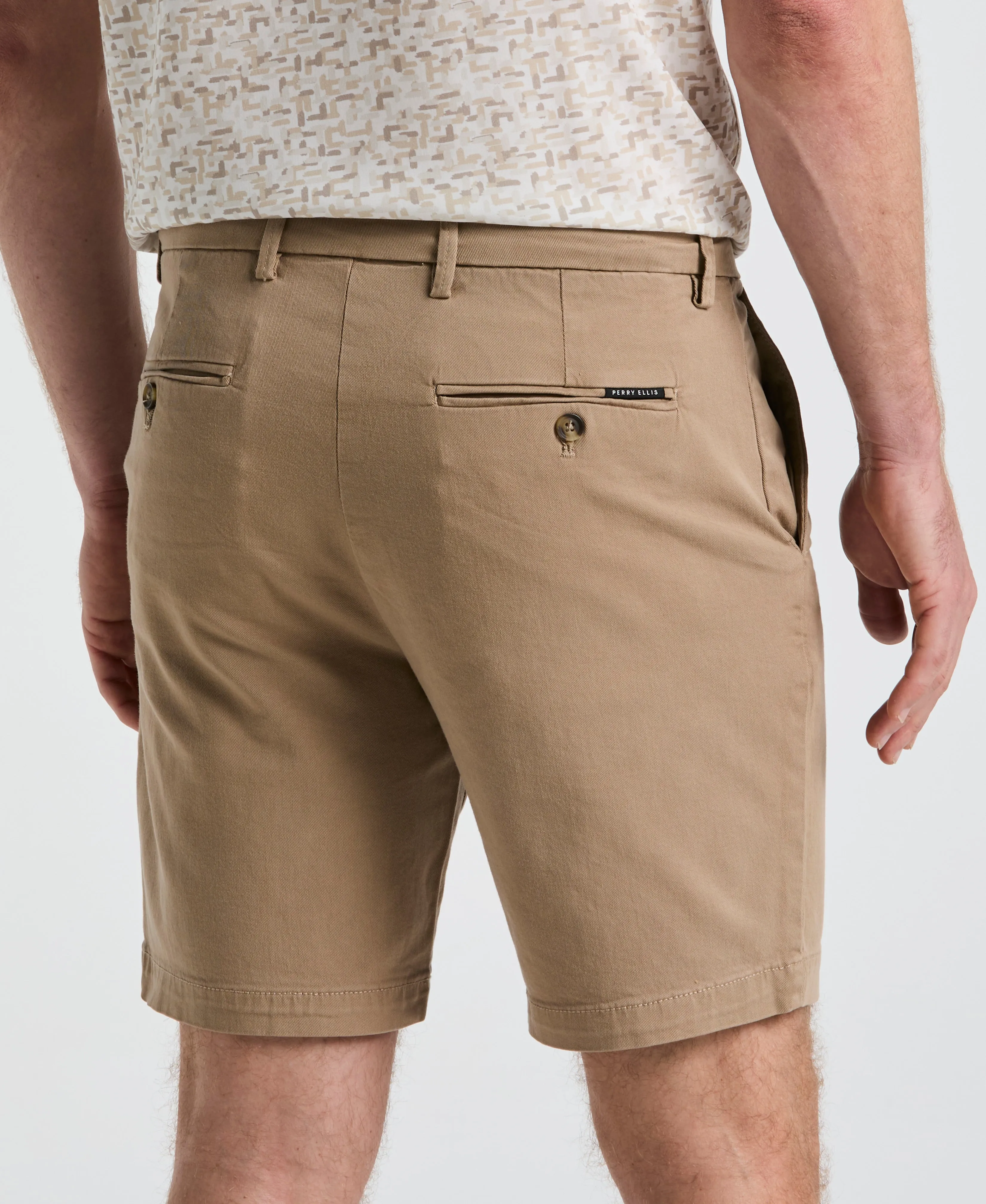 8" Flat Front Garment Dyed Short sold by Perry Ellis product image thumbnail 4