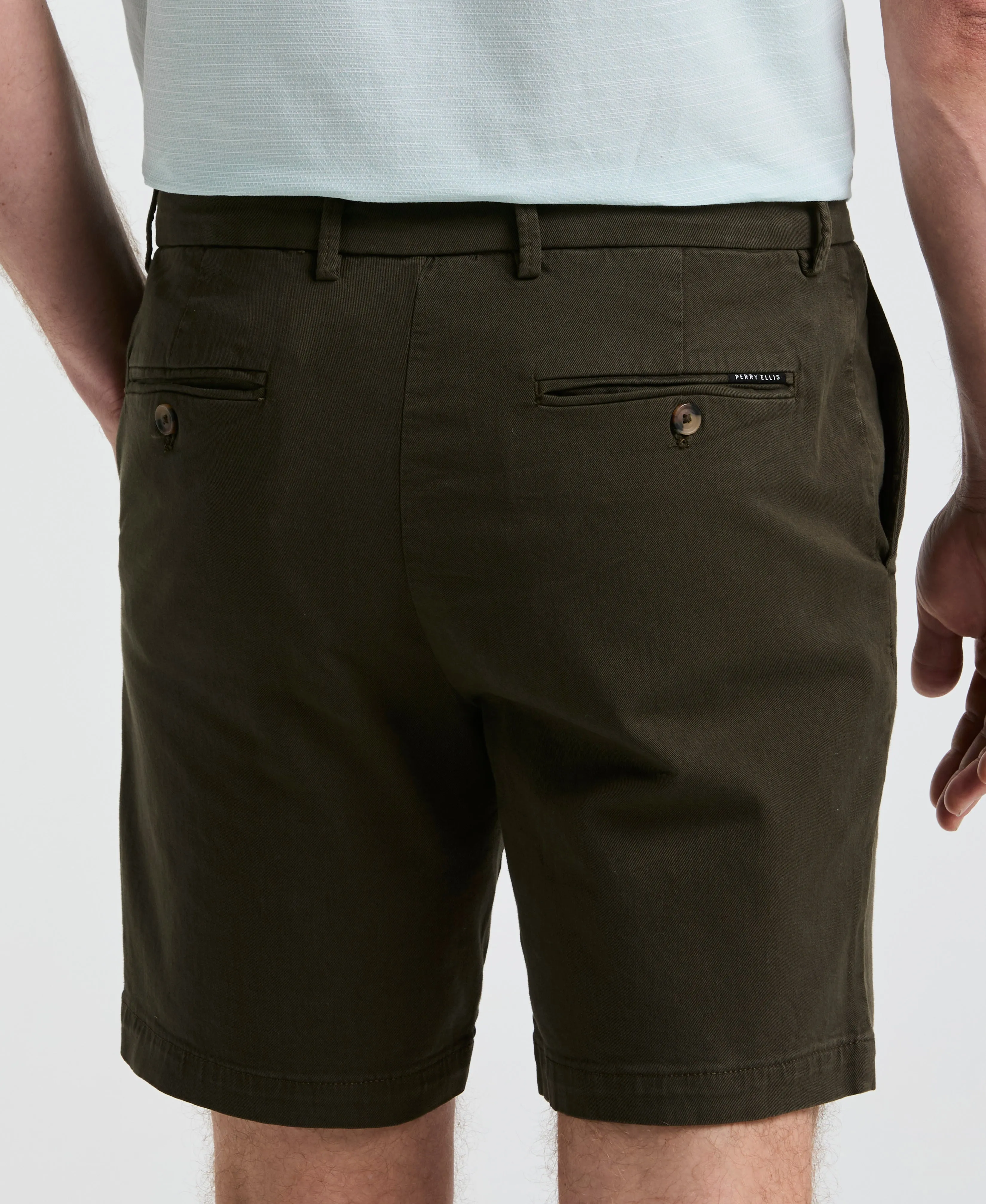 8" Flat Front Garment Dyed Short sold by Perry Ellis product image thumbnail 4