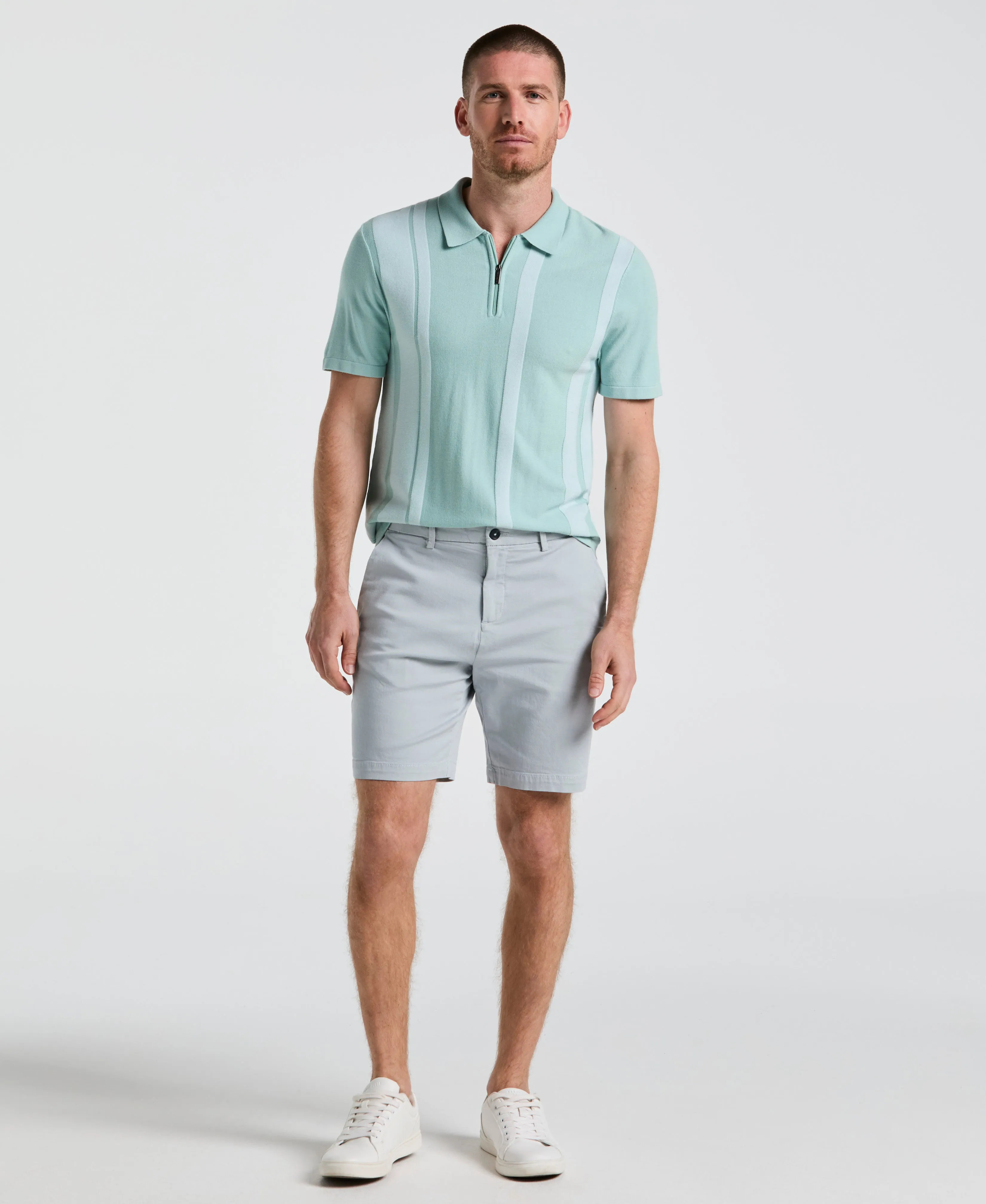 8" Flat Front Garment Dyed Short sold by Perry Ellis