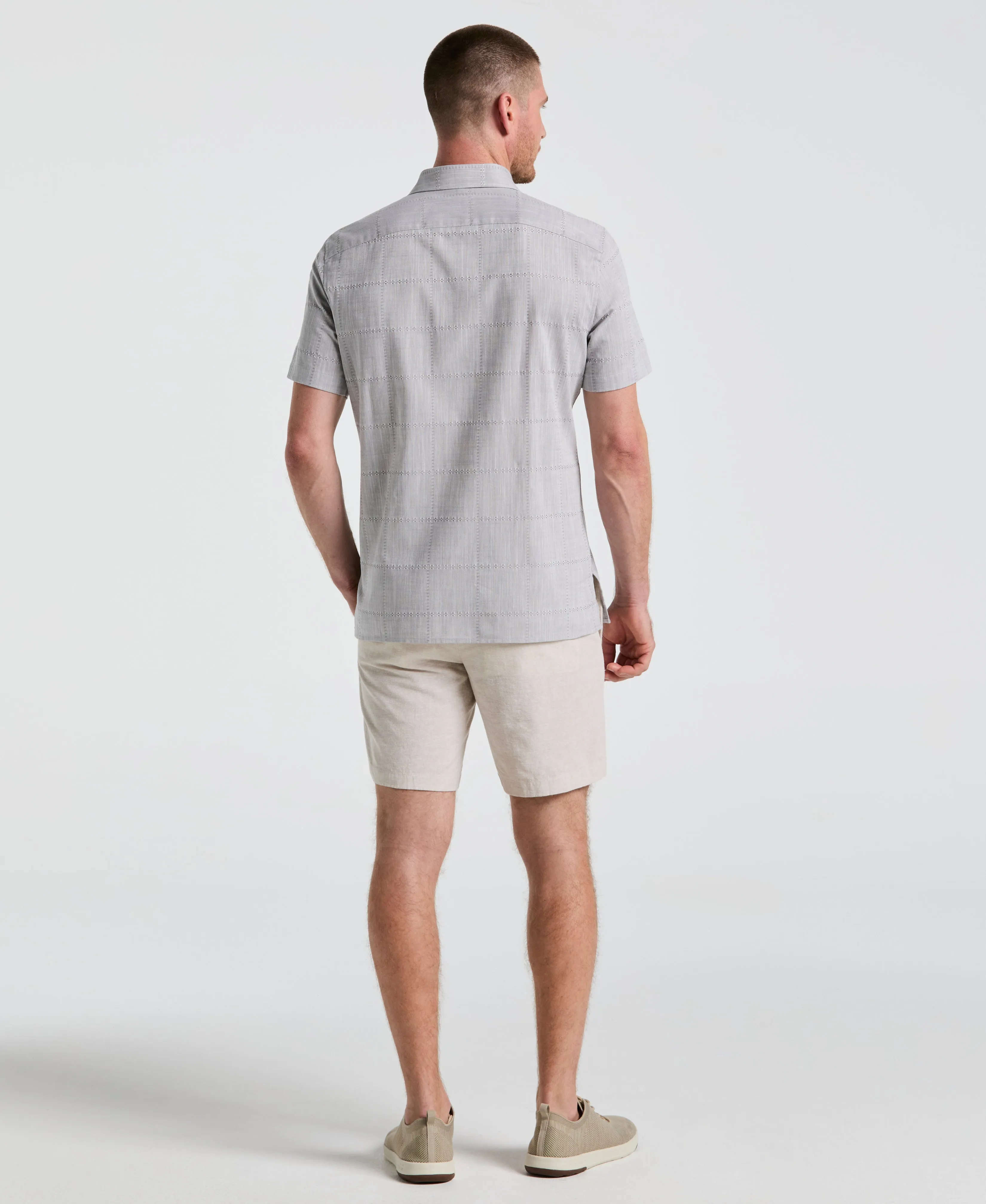 8" Flat Front Linen Cotton Short sold by Perry Ellis product image thumbnail 2