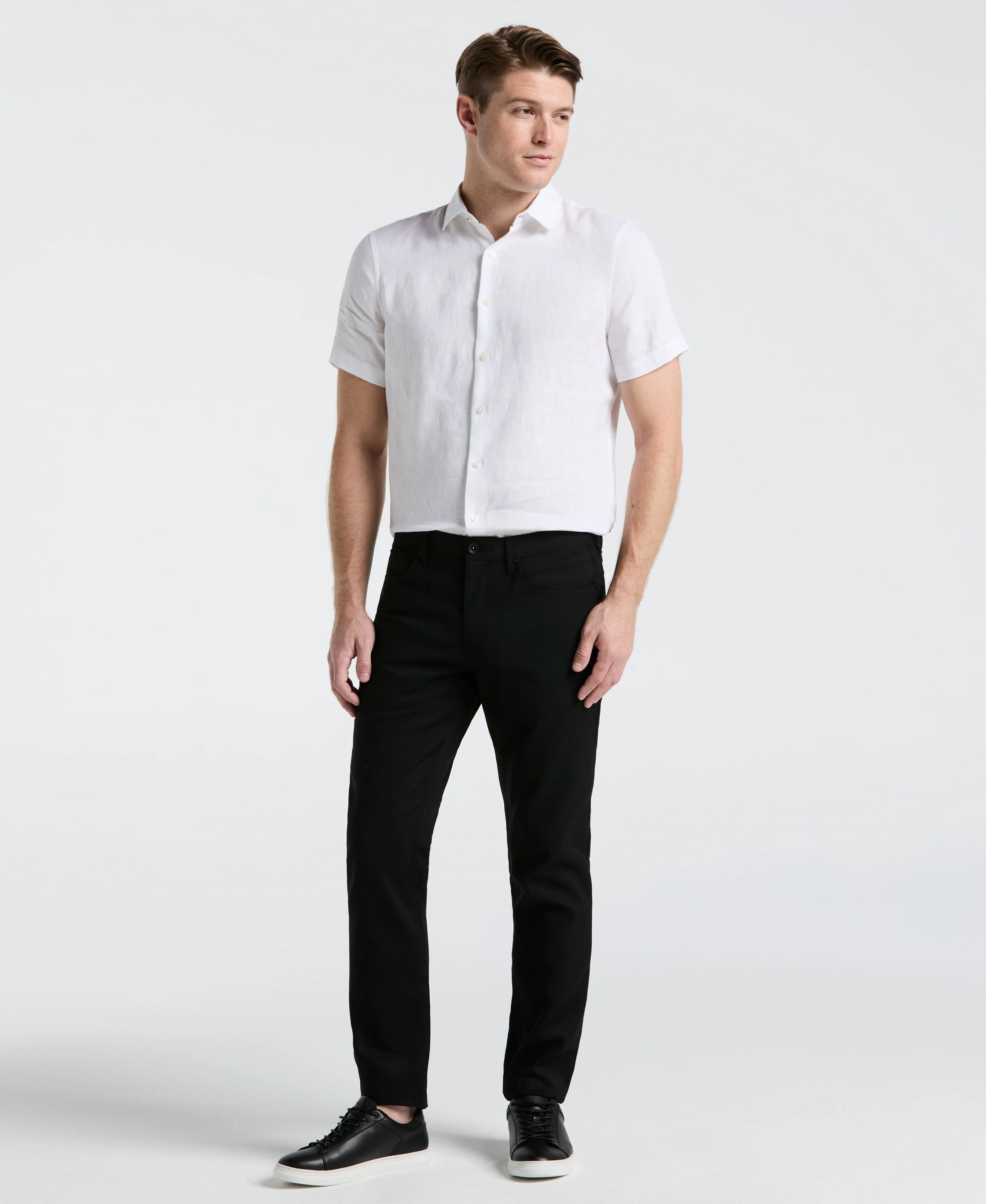 Slim Fit Double Cloth 5-Pocket Pants sold by Perry Ellis