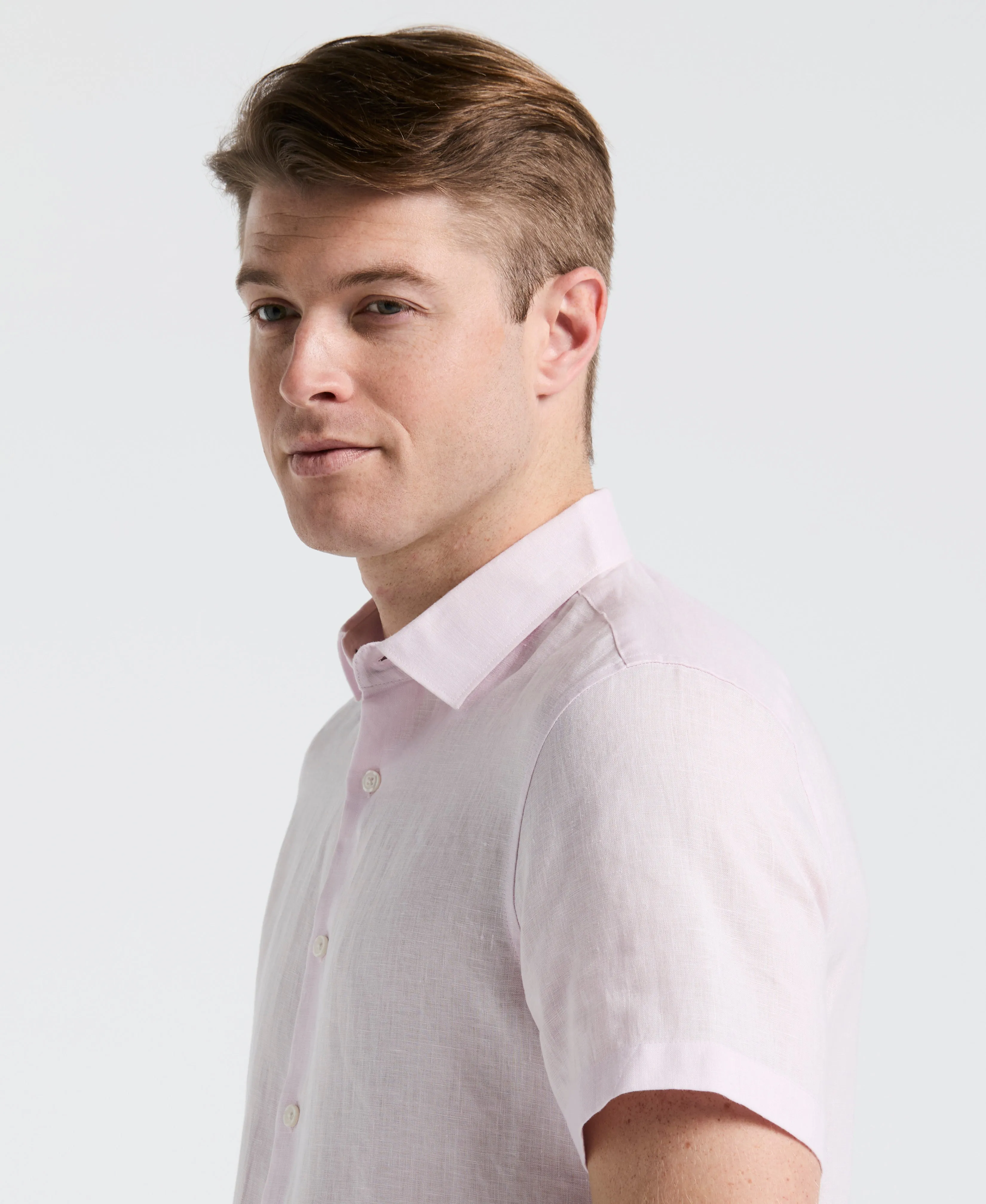 Solid Linen Shirt sold by Perry Ellis product image thumbnail 3