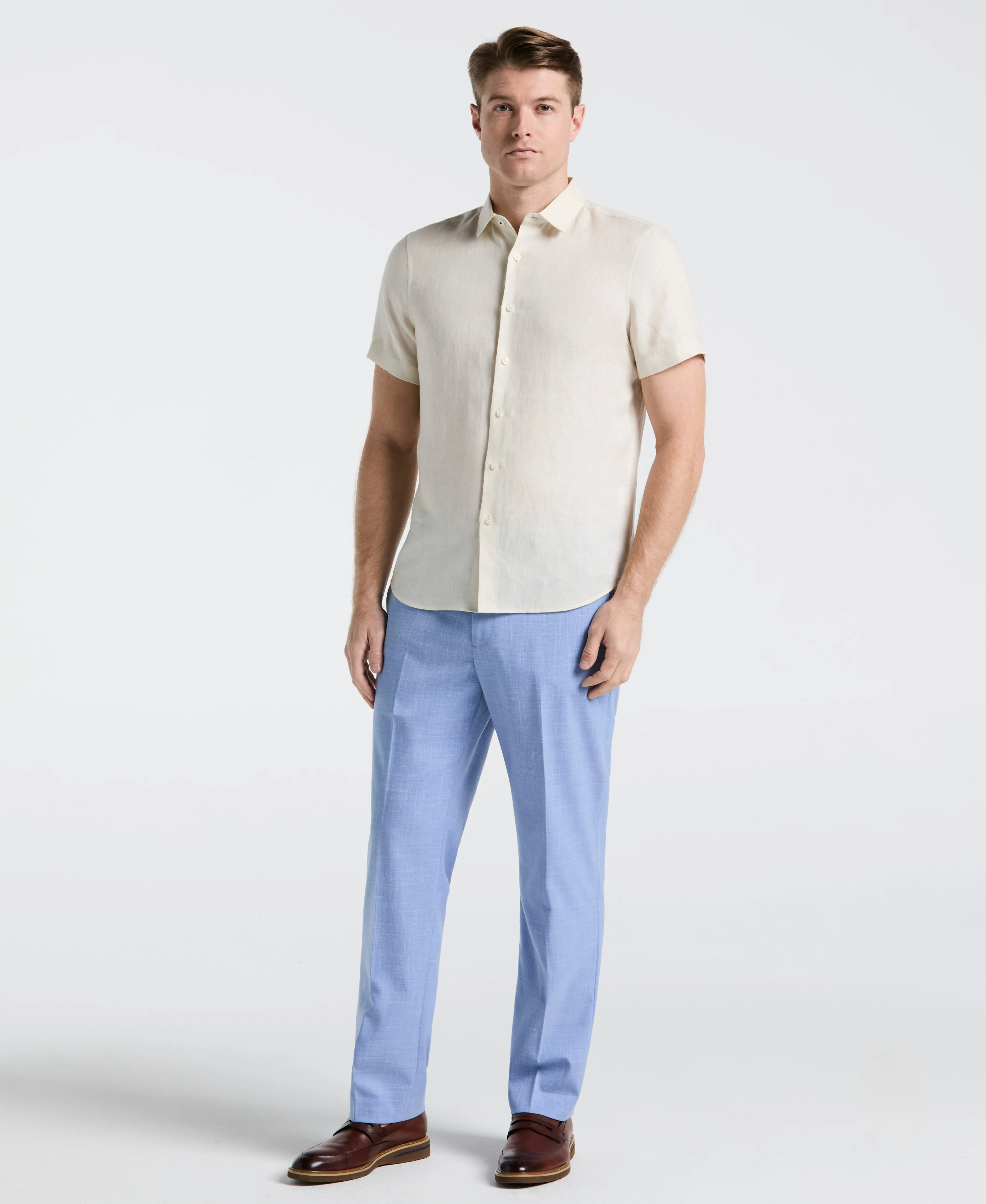 Solid Linen Shirt sold by Perry Ellis product image thumbnail 4