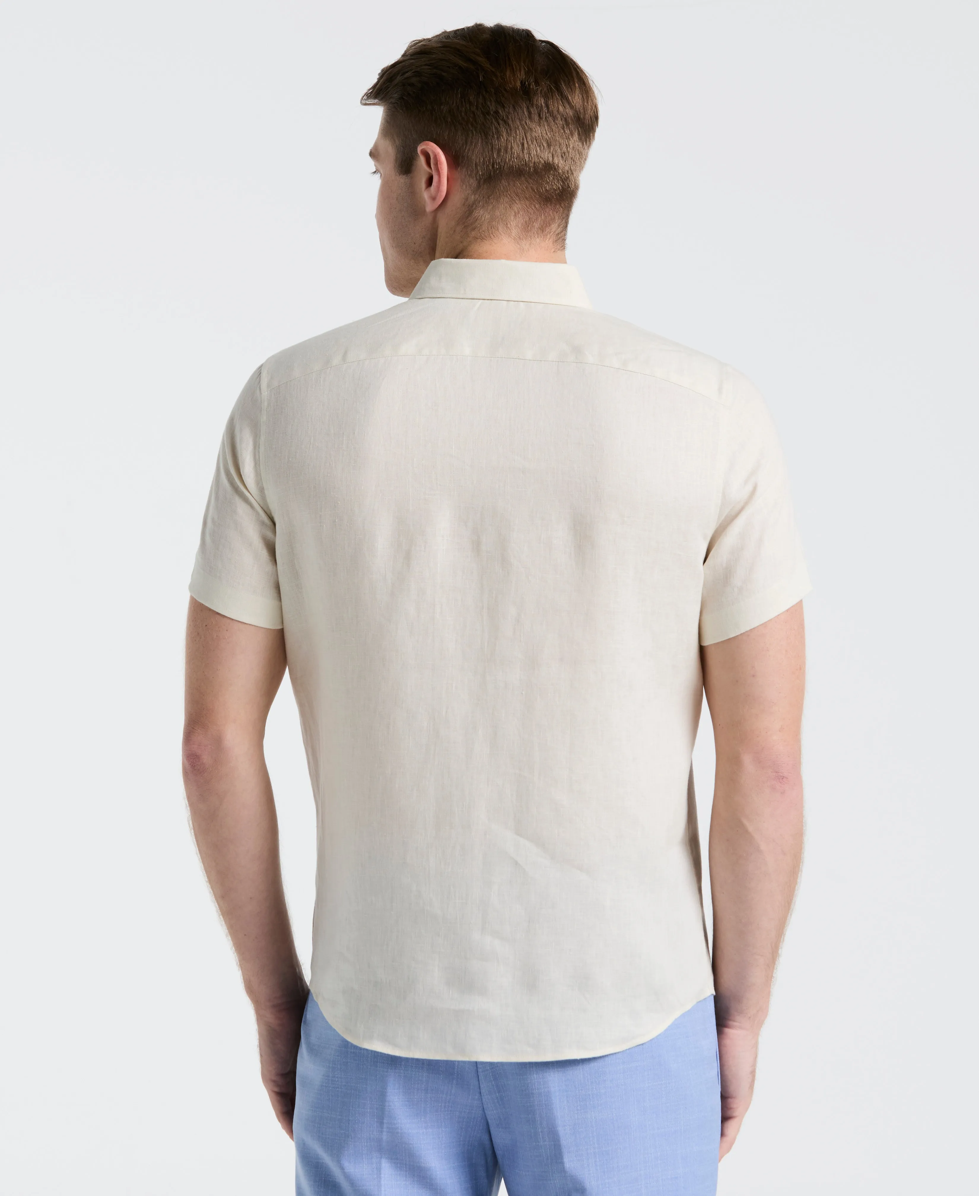 Solid Linen Shirt sold by Perry Ellis product image thumbnail 2