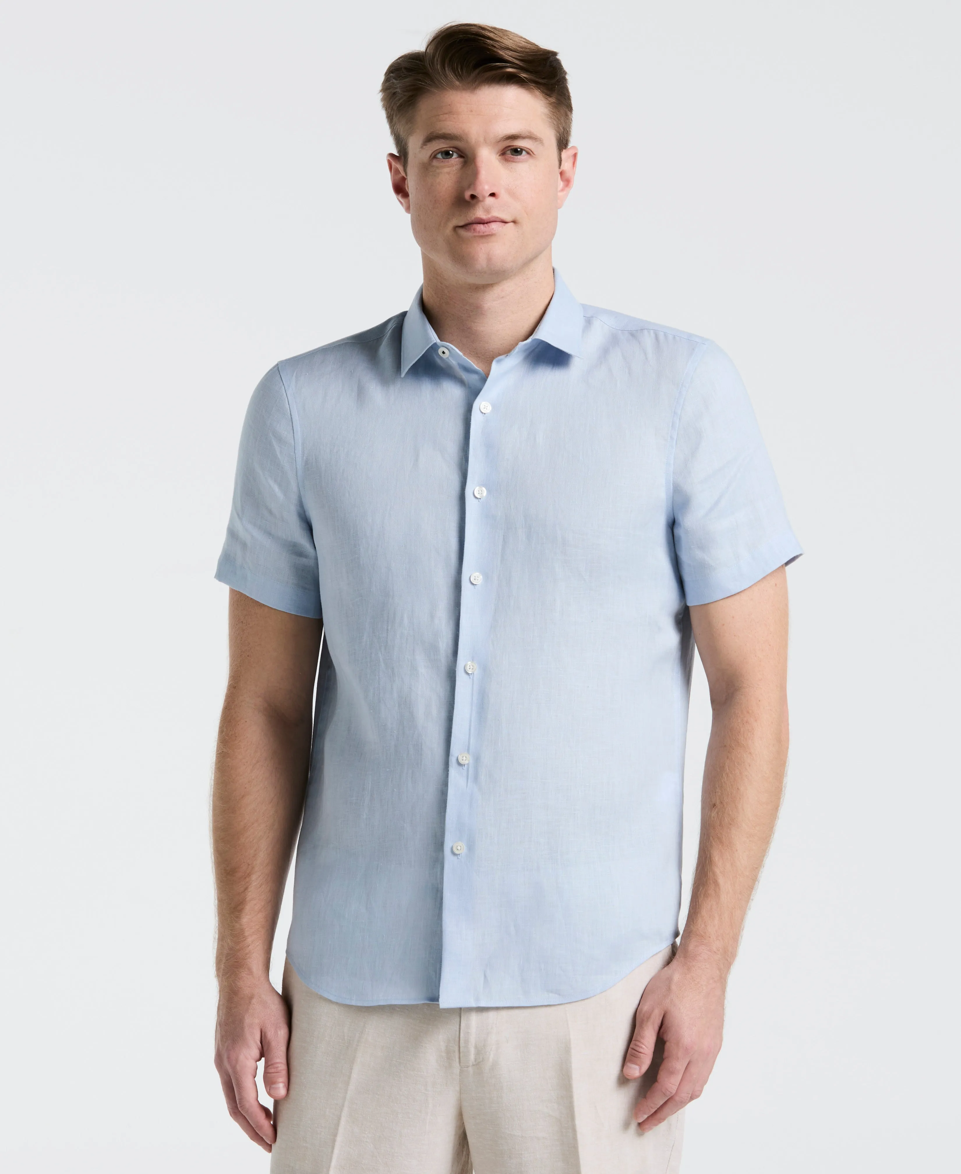Solid Linen Shirt sold by Perry Ellis