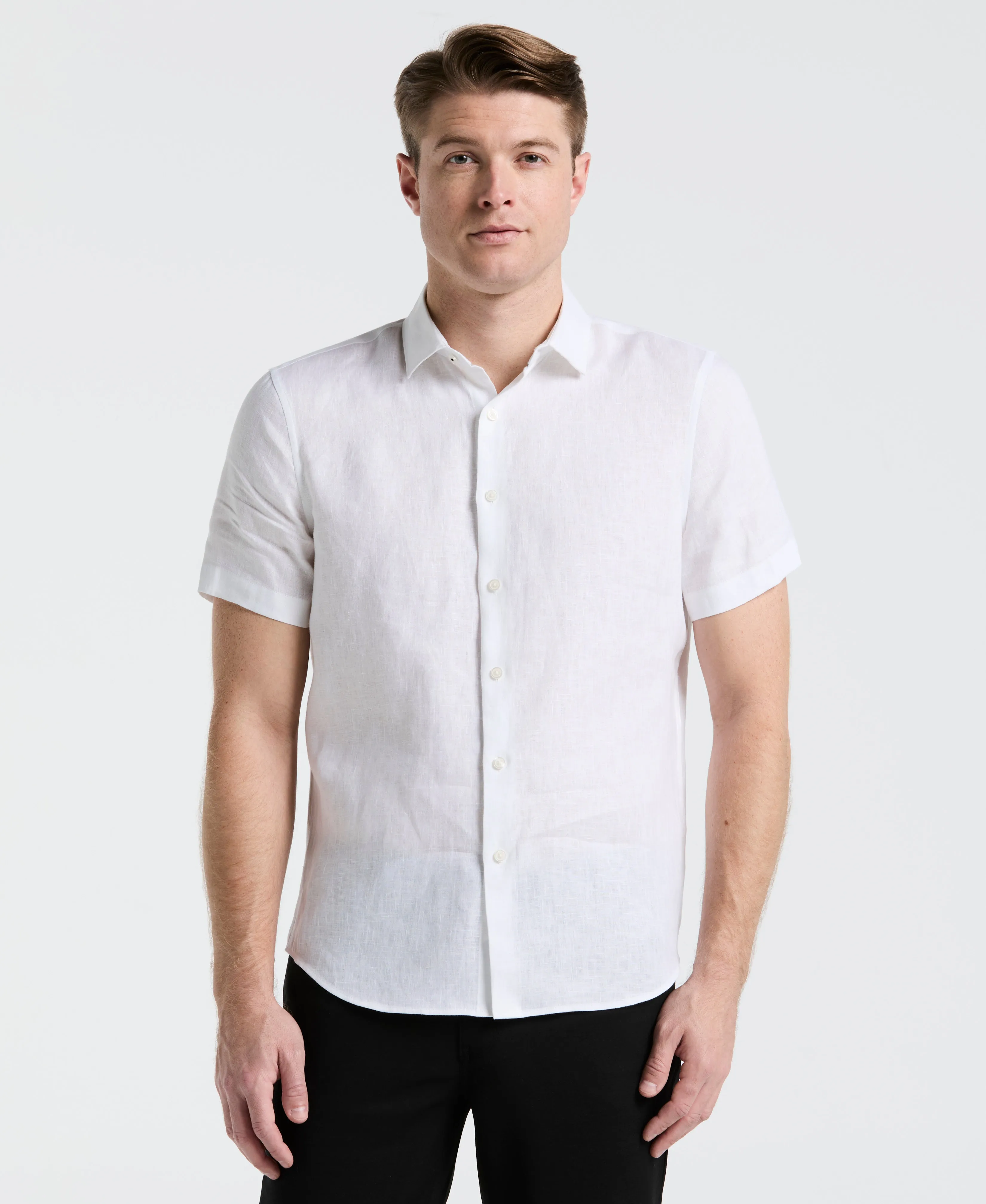 Solid Linen Shirt sold by Perry Ellis