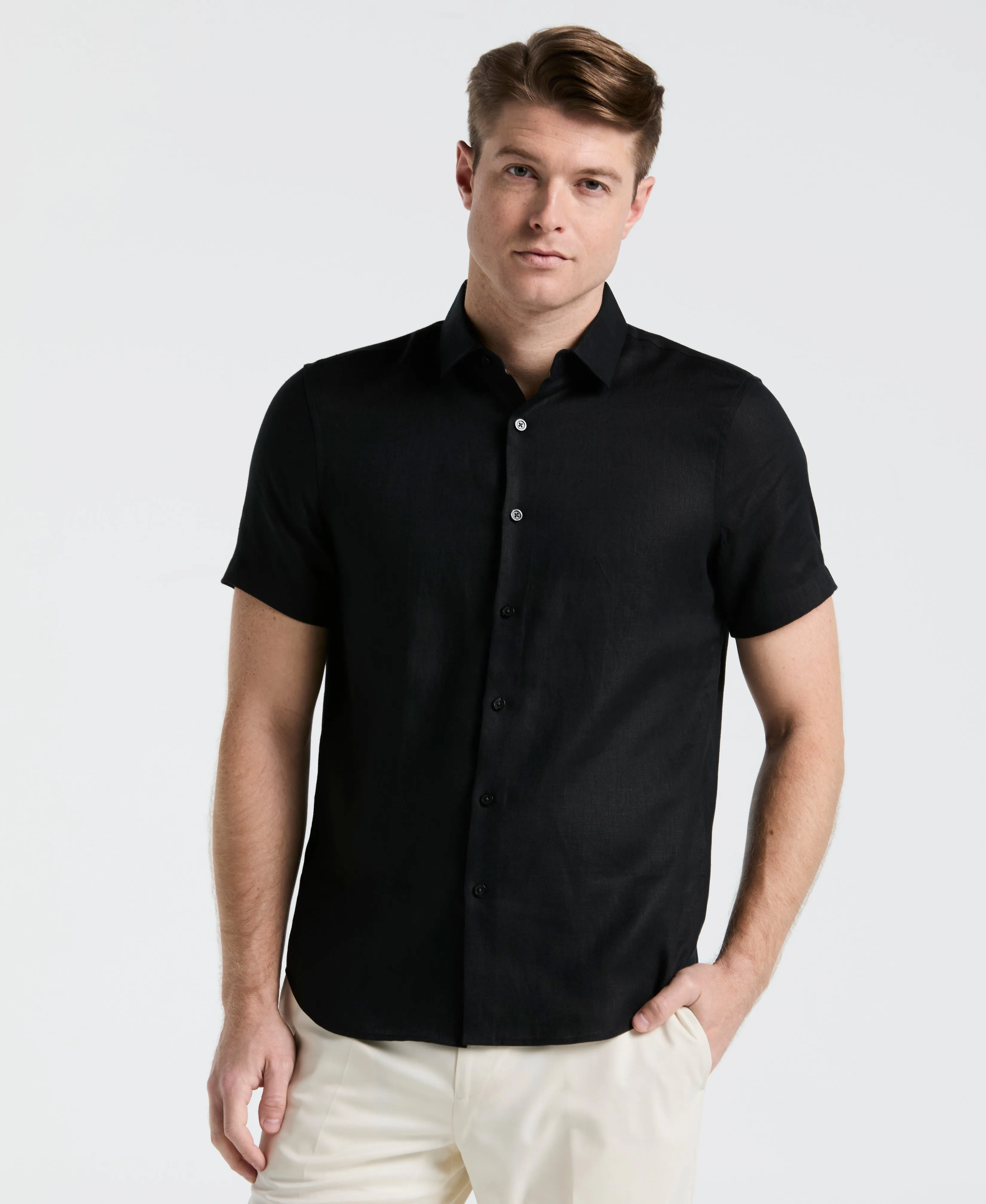 Solid Linen Shirt sold by Perry Ellis