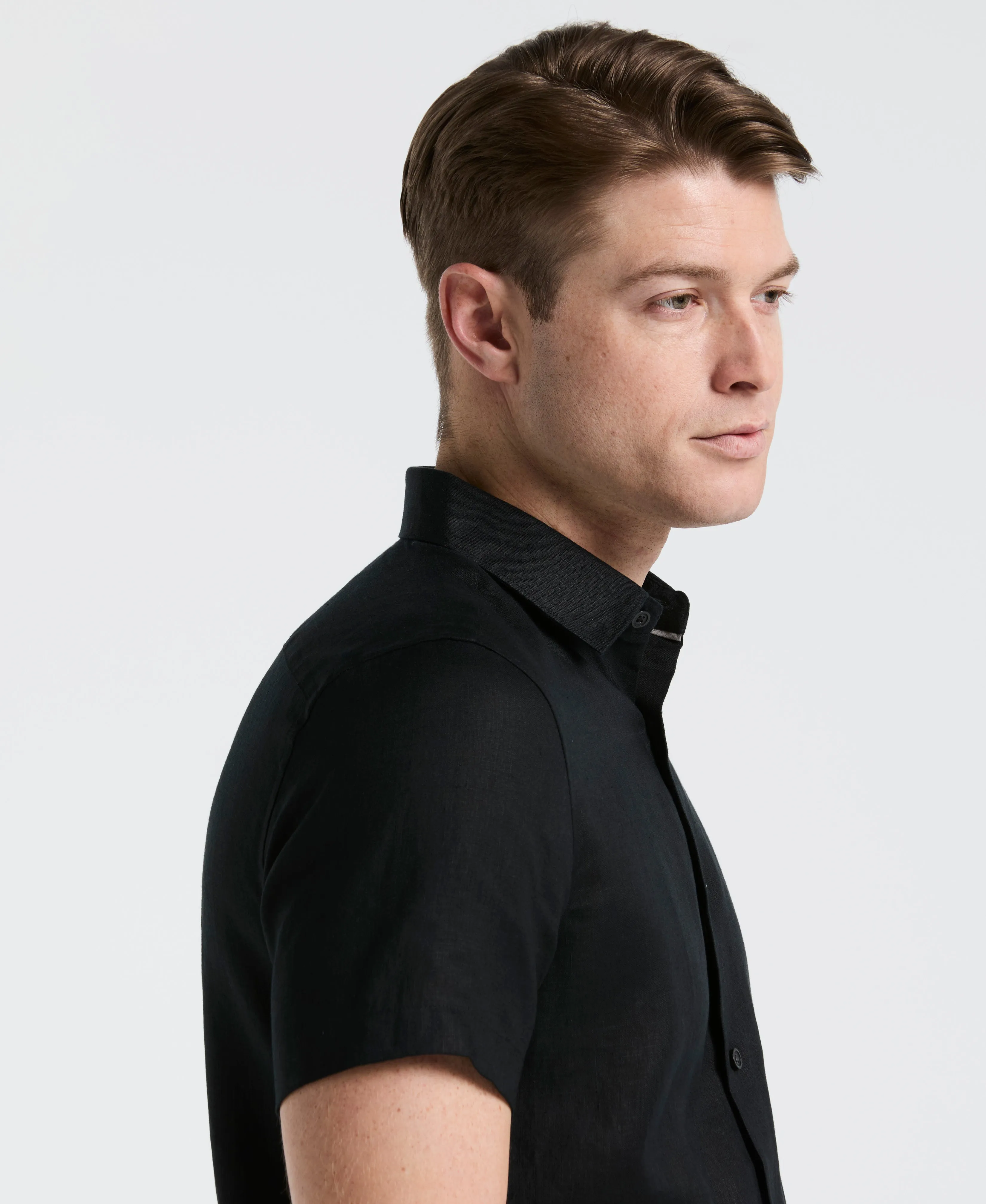 Solid Linen Shirt sold by Perry Ellis product image thumbnail 3