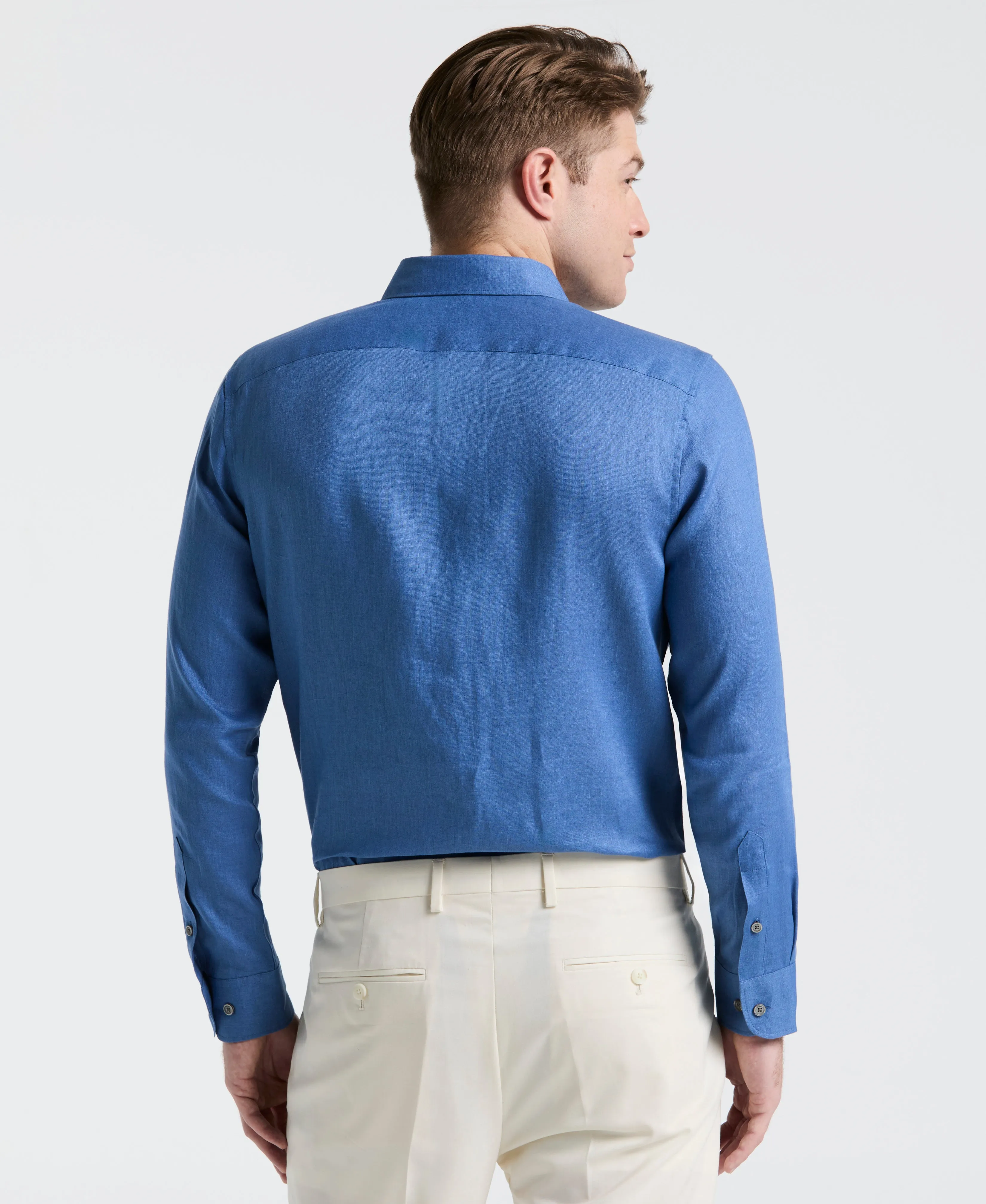 Solid Linen Shirt sold by Perry Ellis product image thumbnail 2