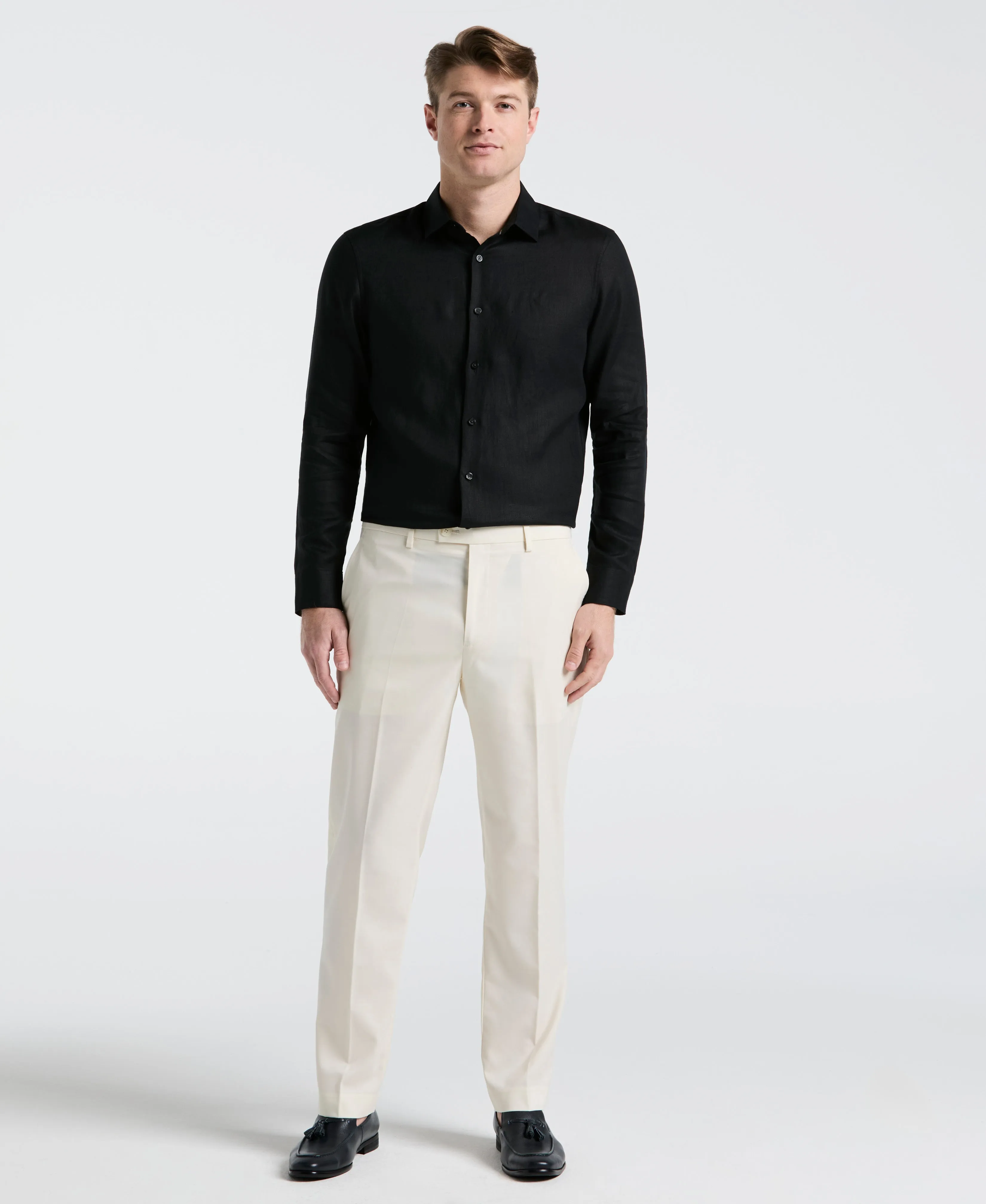Solid Linen Shirt sold by Perry Ellis product image thumbnail 4