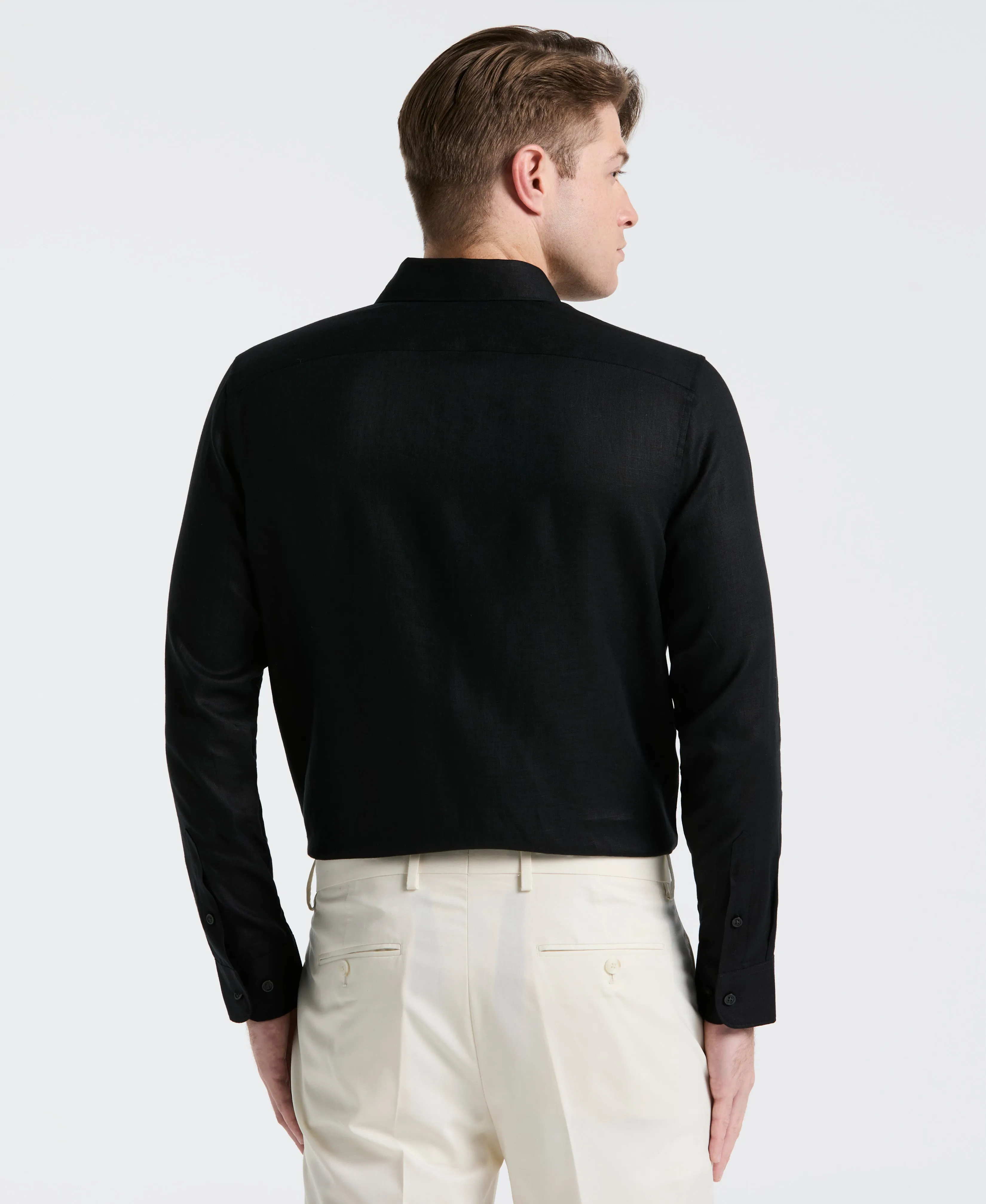 Solid Linen Shirt sold by Perry Ellis product image thumbnail 2