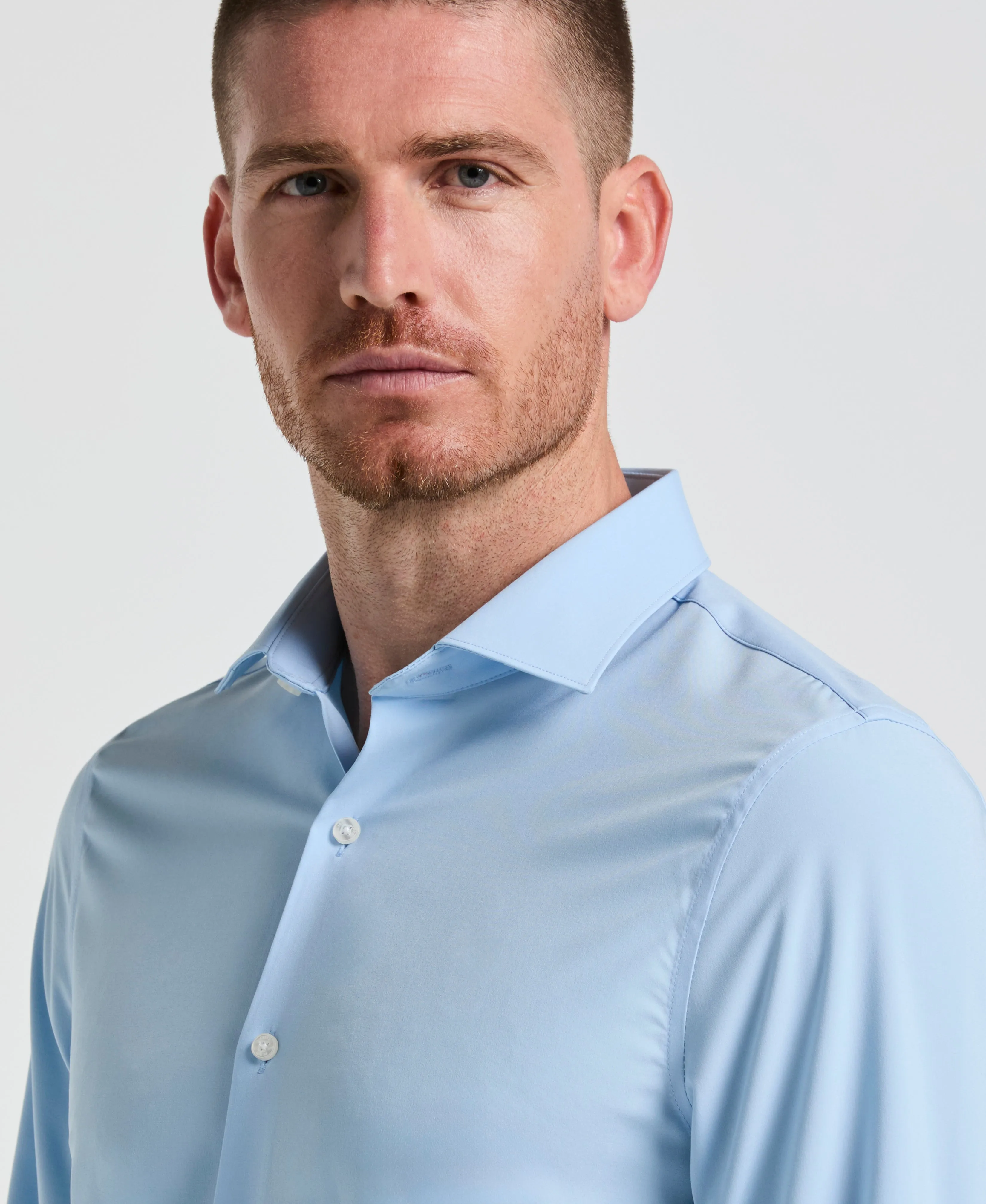 Performance Tech Solid Dress Shirt sold by Perry Ellis product image thumbnail 3