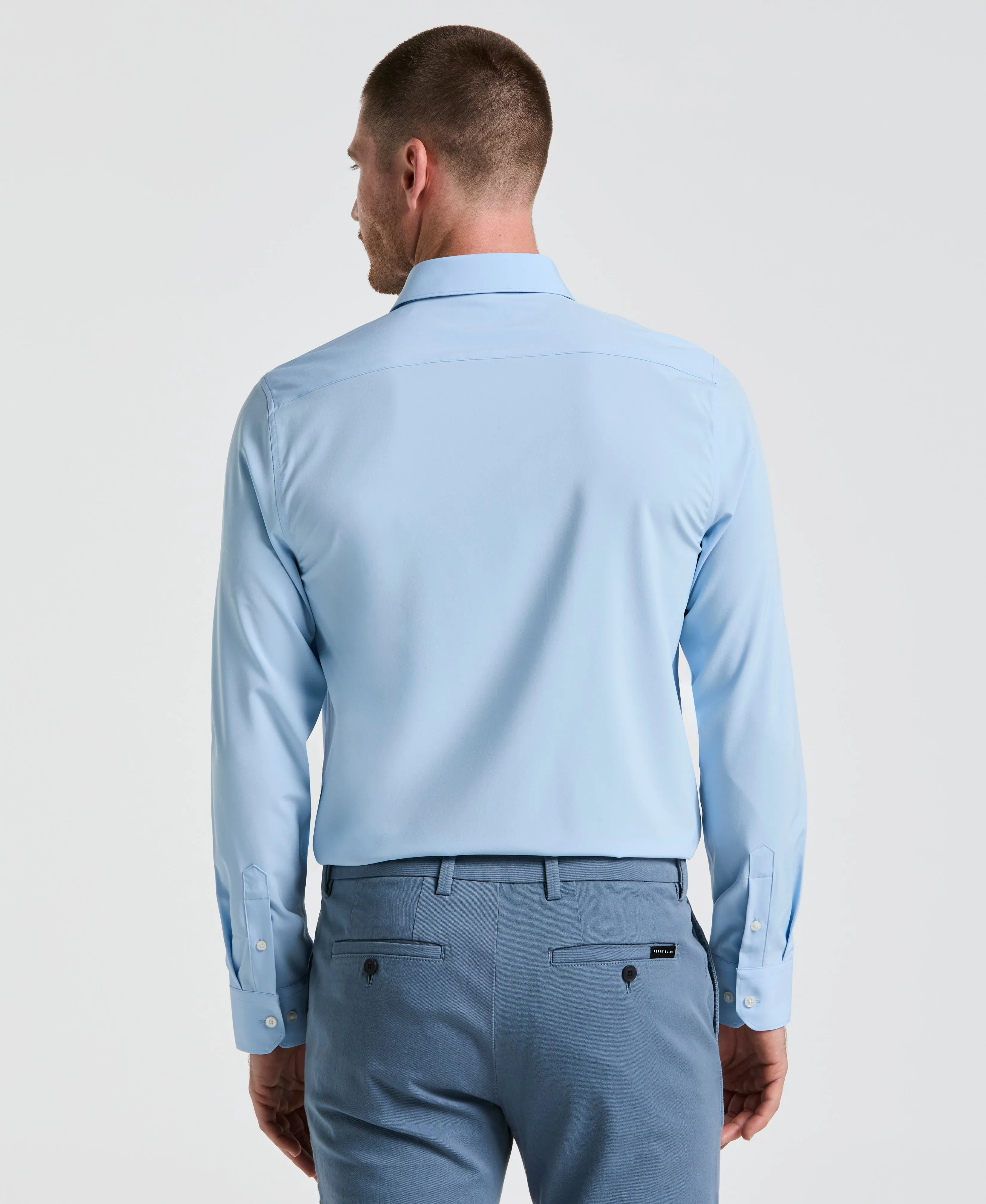 Performance Tech Solid Dress Shirt sold by Perry Ellis product image thumbnail 2