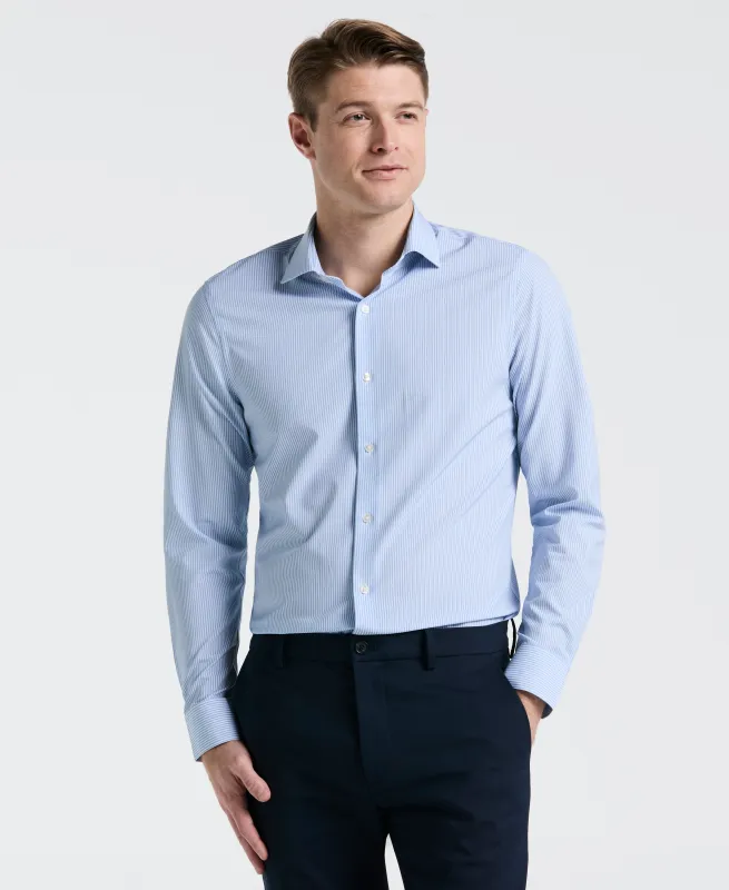 Performance Tech Striped Print Dress Shirt sold by Perry Ellis