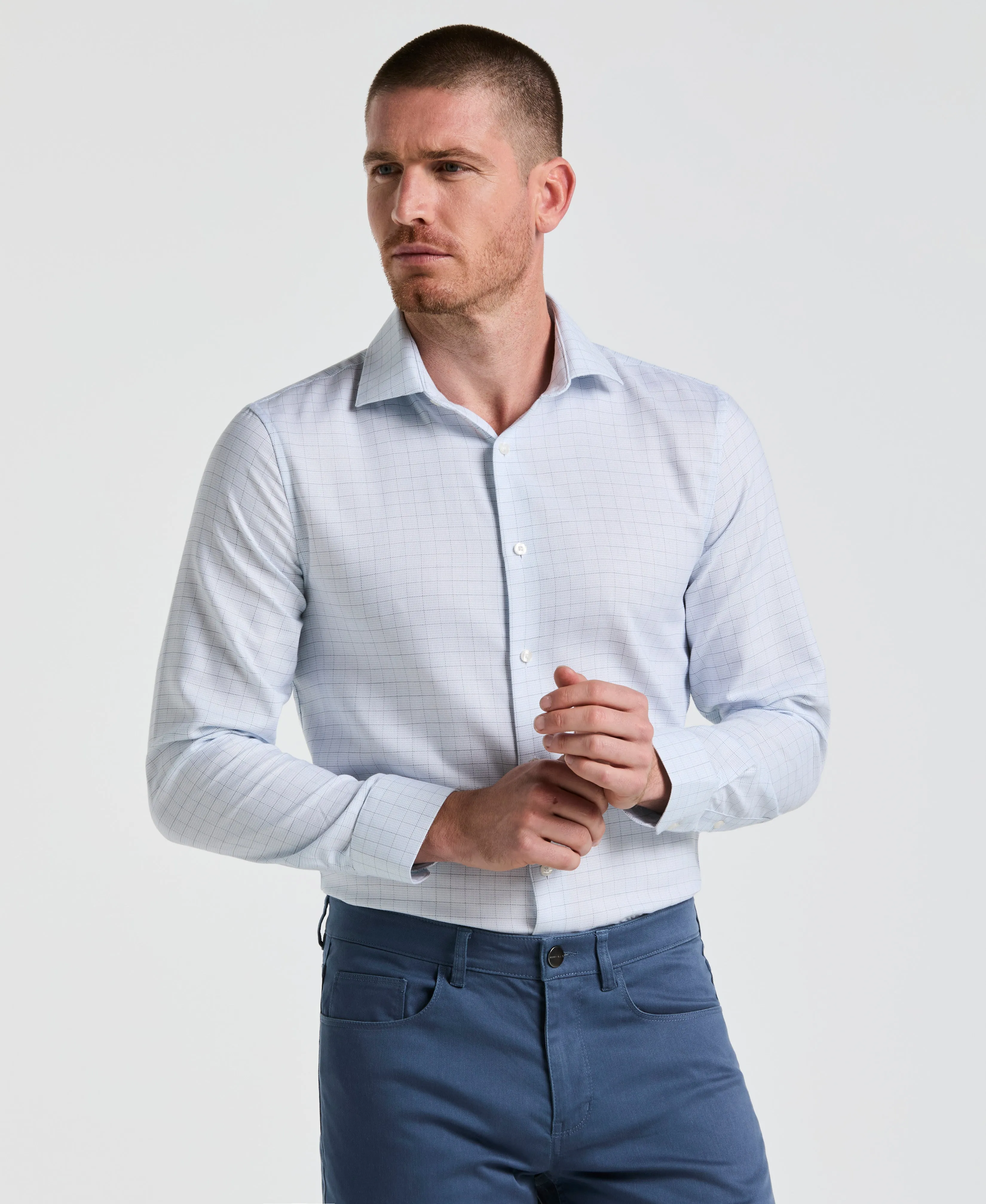 Stretch Checkered Dress Shirt sold by Perry Ellis