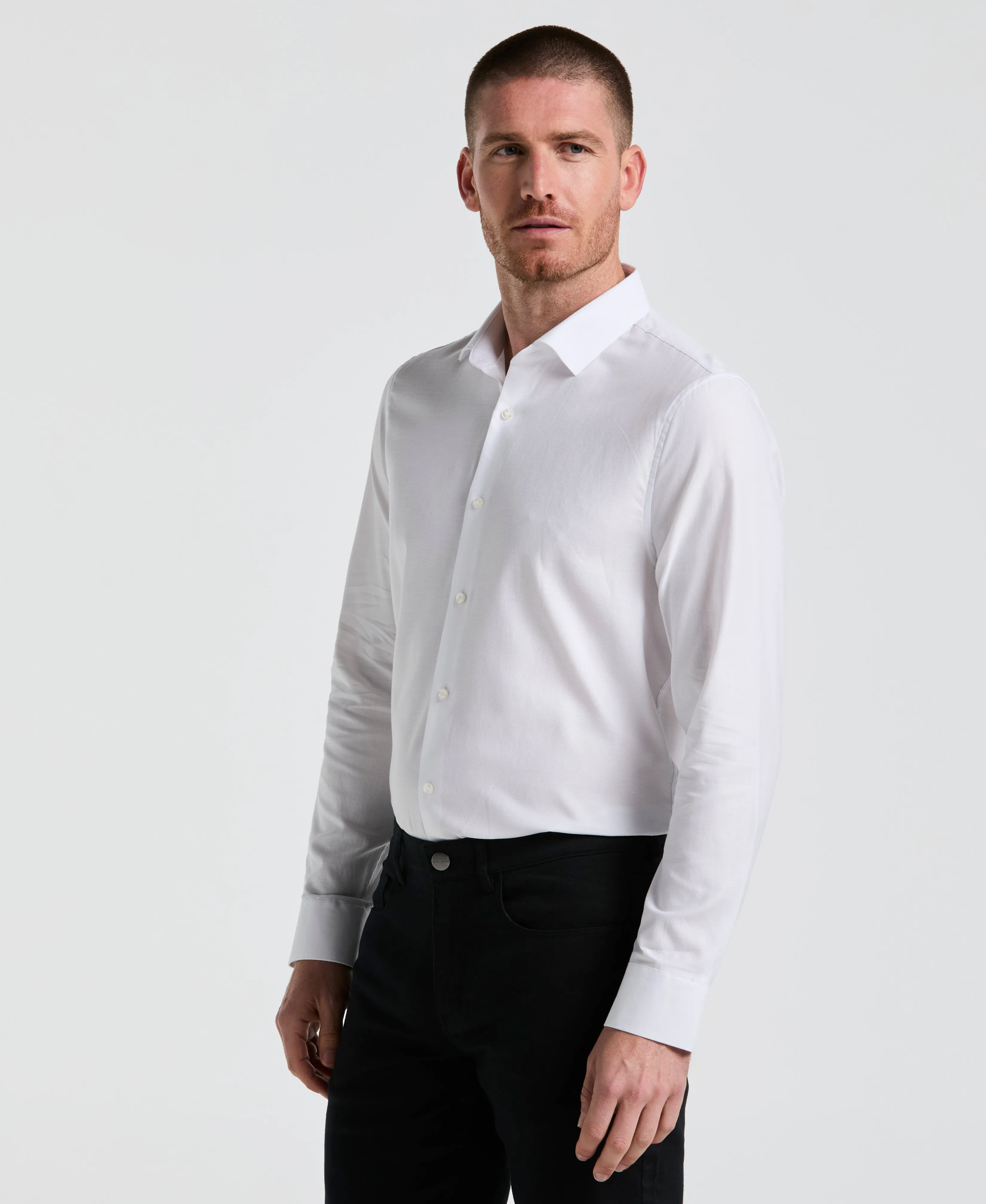 Dobby Micro Diamond Print Dress Shirt sold by Perry Ellis