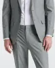 Slim Fit Gray Solid Linen Blend Suit sold by Perry Ellis