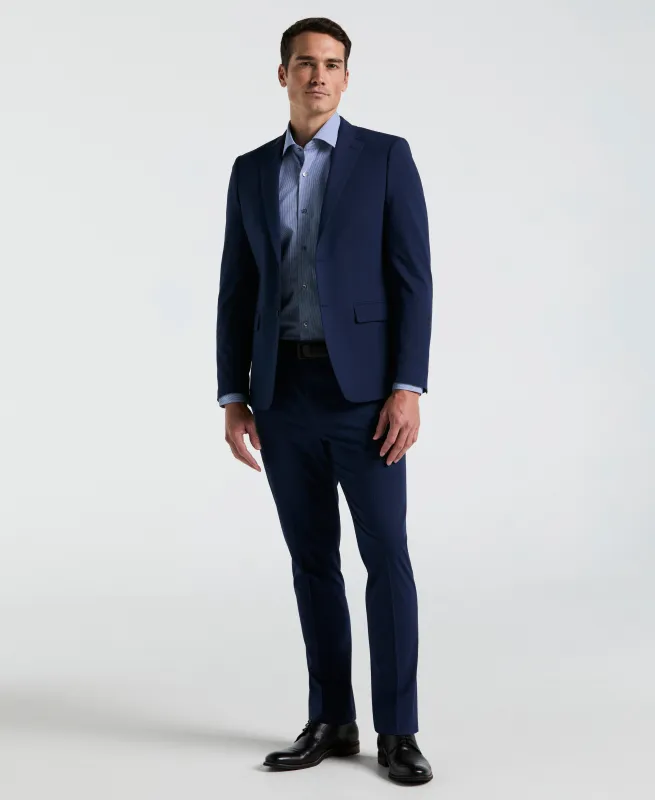 Skinny Fit Blue Mini Houndstooth Suit sold by Perry Ellis