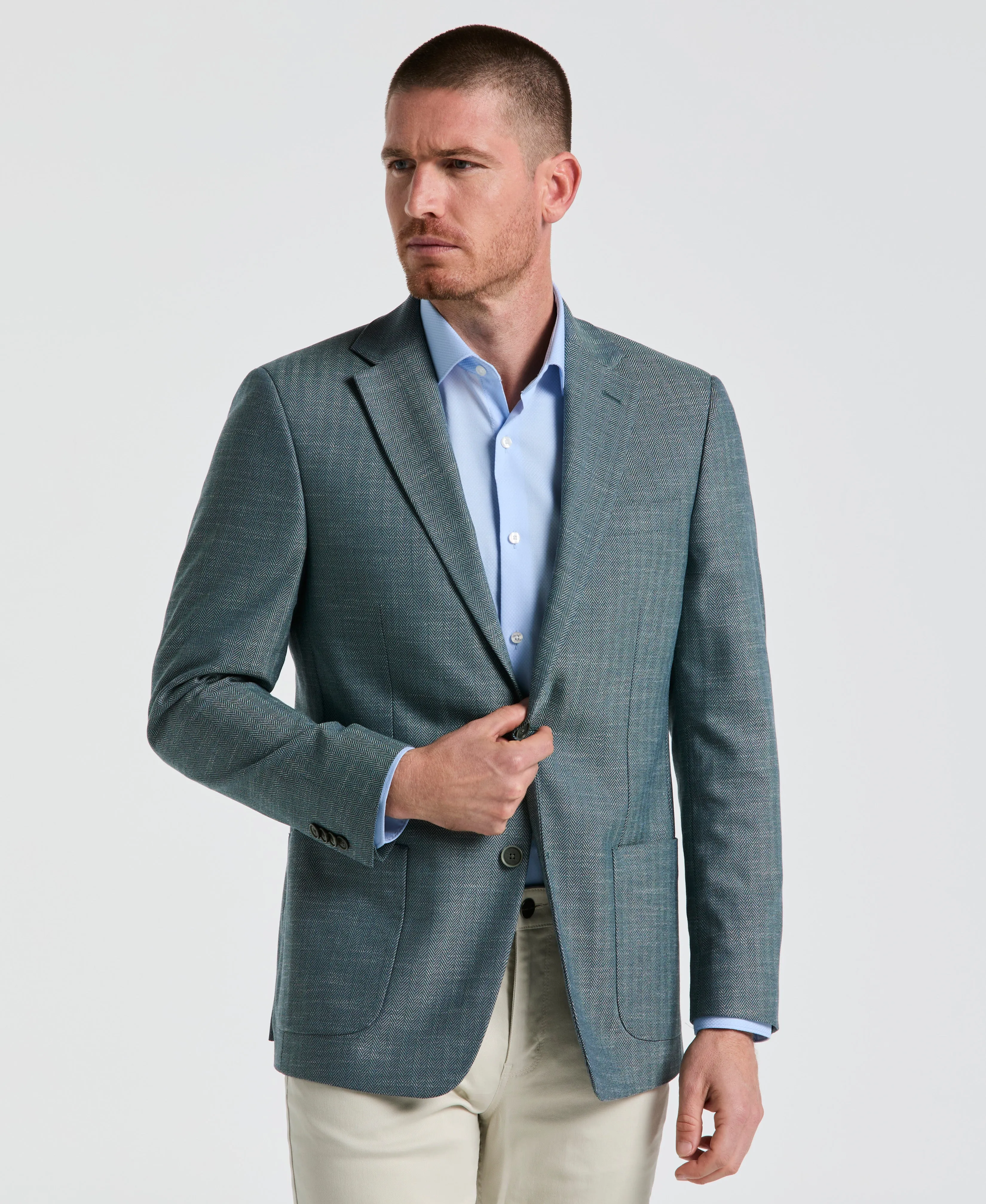 Herringbone Pattern Sports Coat sold by Perry Ellis
